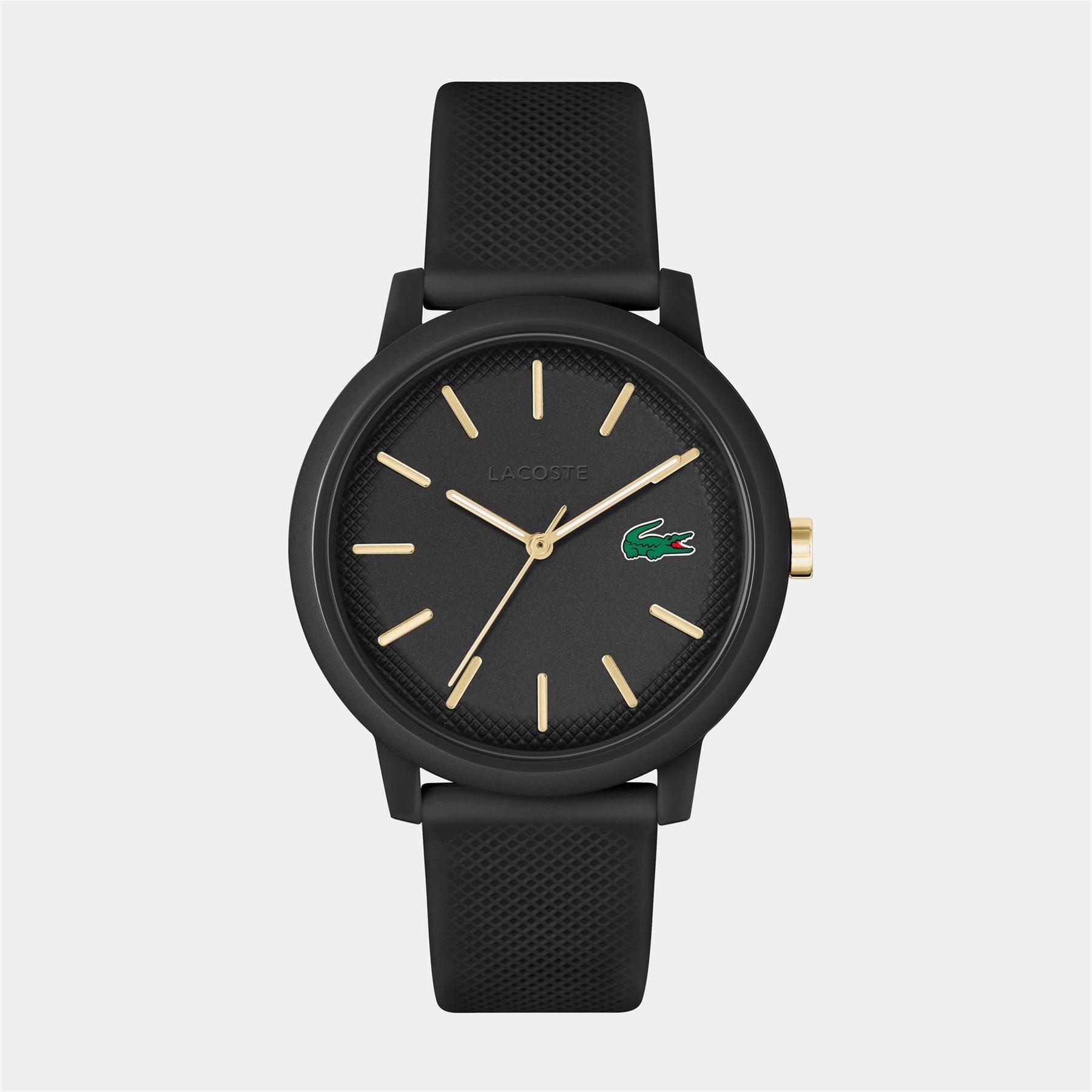 Lacoste Men’s Black Silicone Strap Watch
