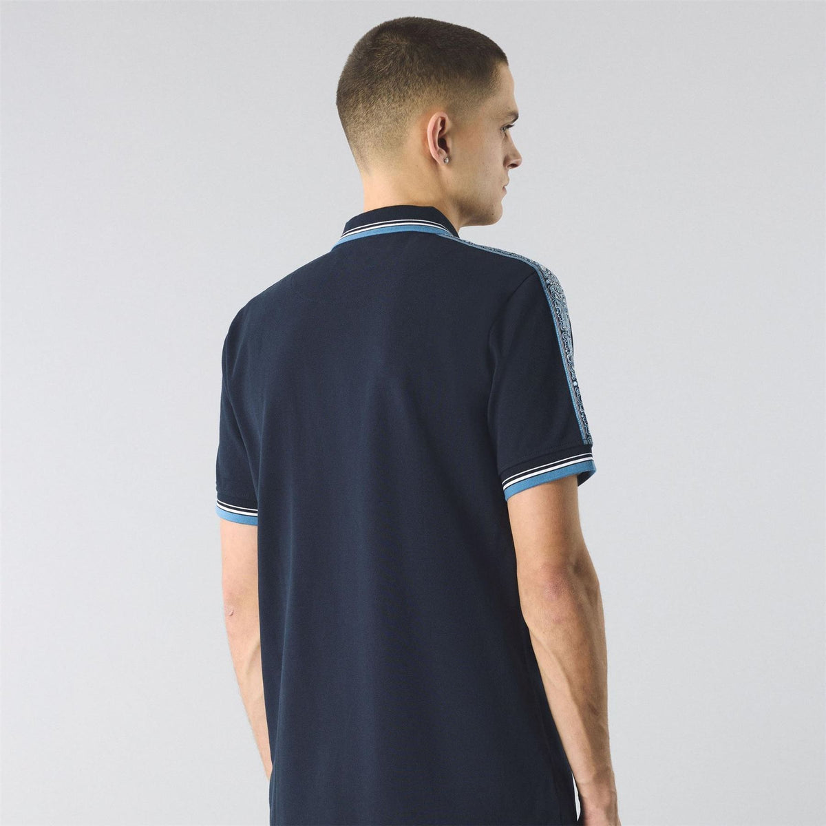 Pretty Green Eclipse Tape Short Sleeve Polo Shirt