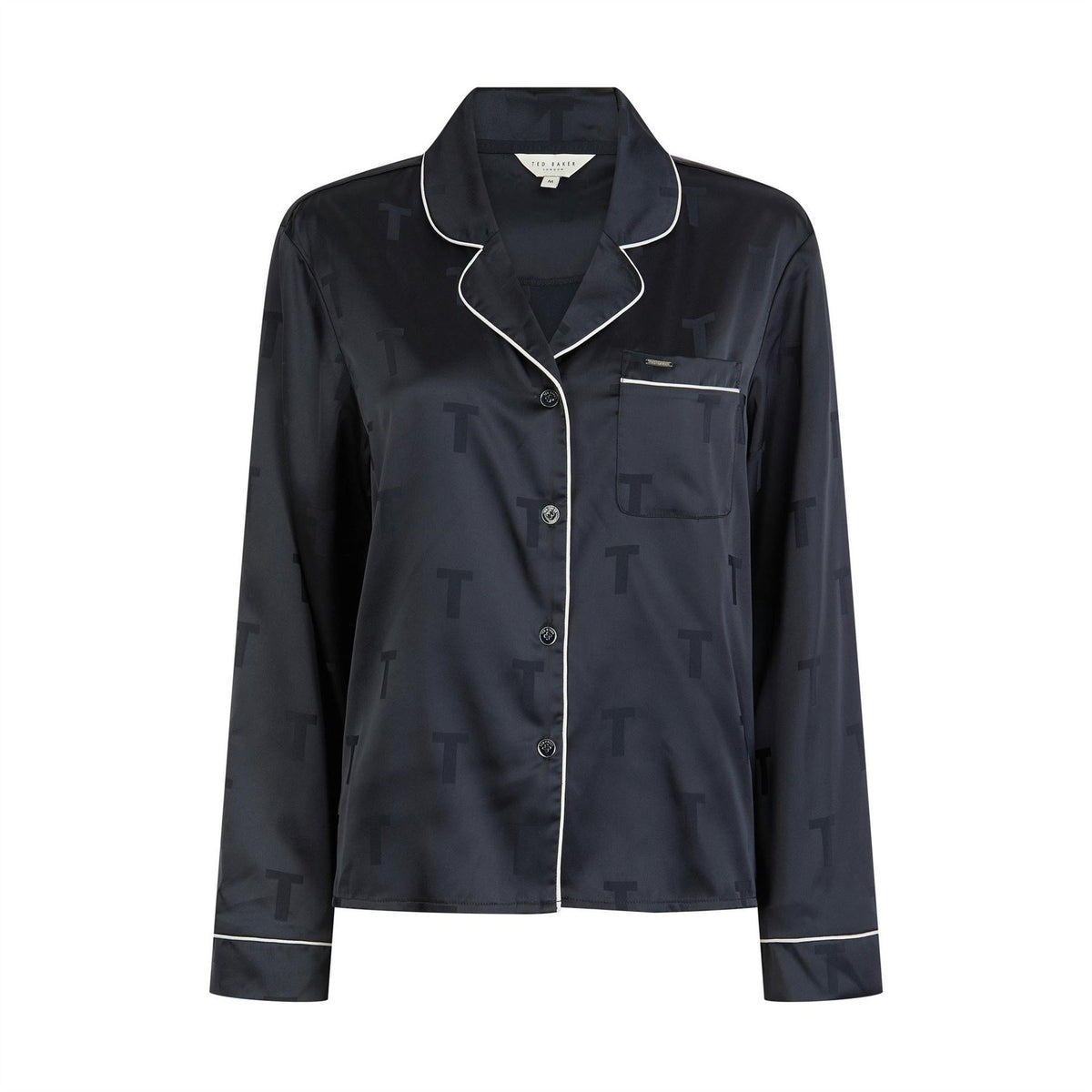 Ted Baker Shirt And Trousers Satin Long Sleeve Pyjama Set