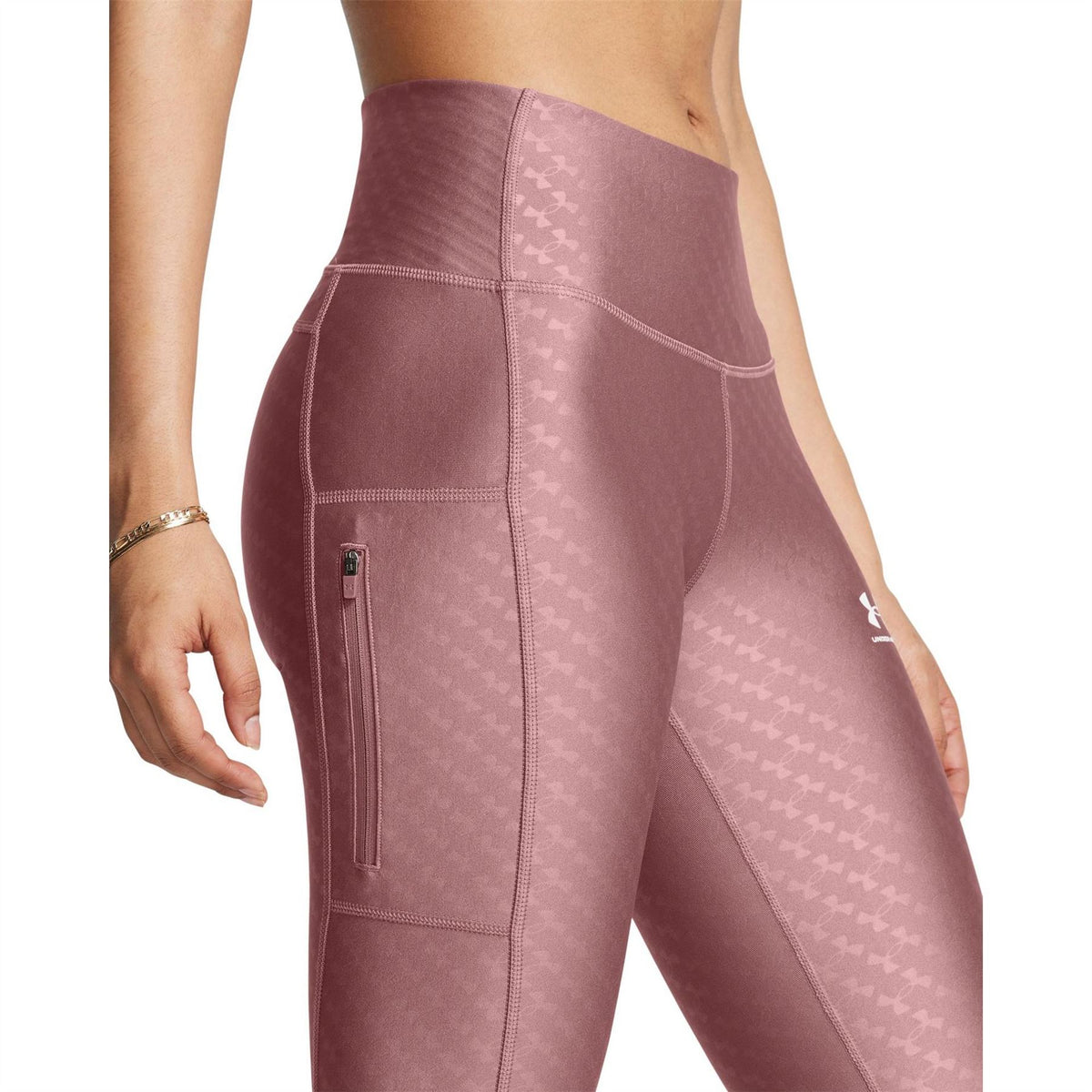 Under Armour Emboss Heatgear Compression Fit High Waisted Leggings
