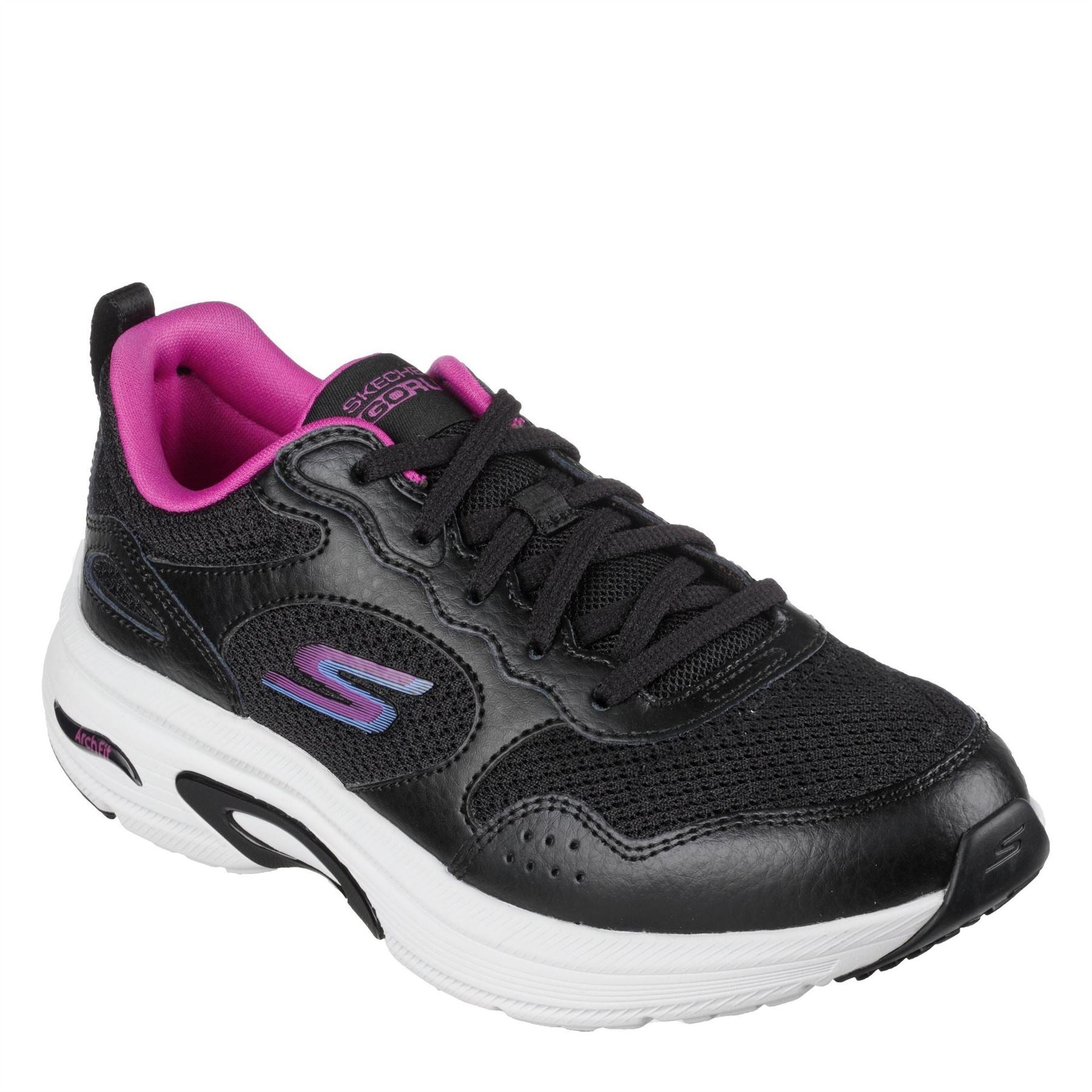 Skechers Womens Run Arch Fit   Easy Road Slip On Trainers