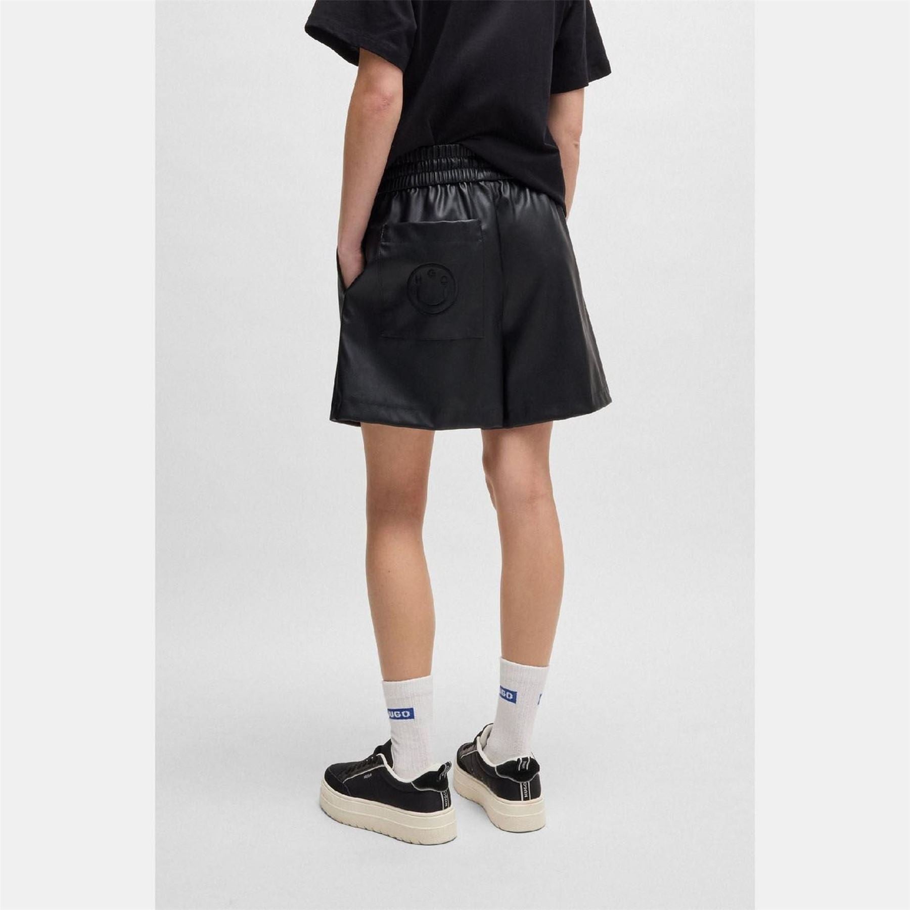 Hugo 1 B Faux Leather Shorts