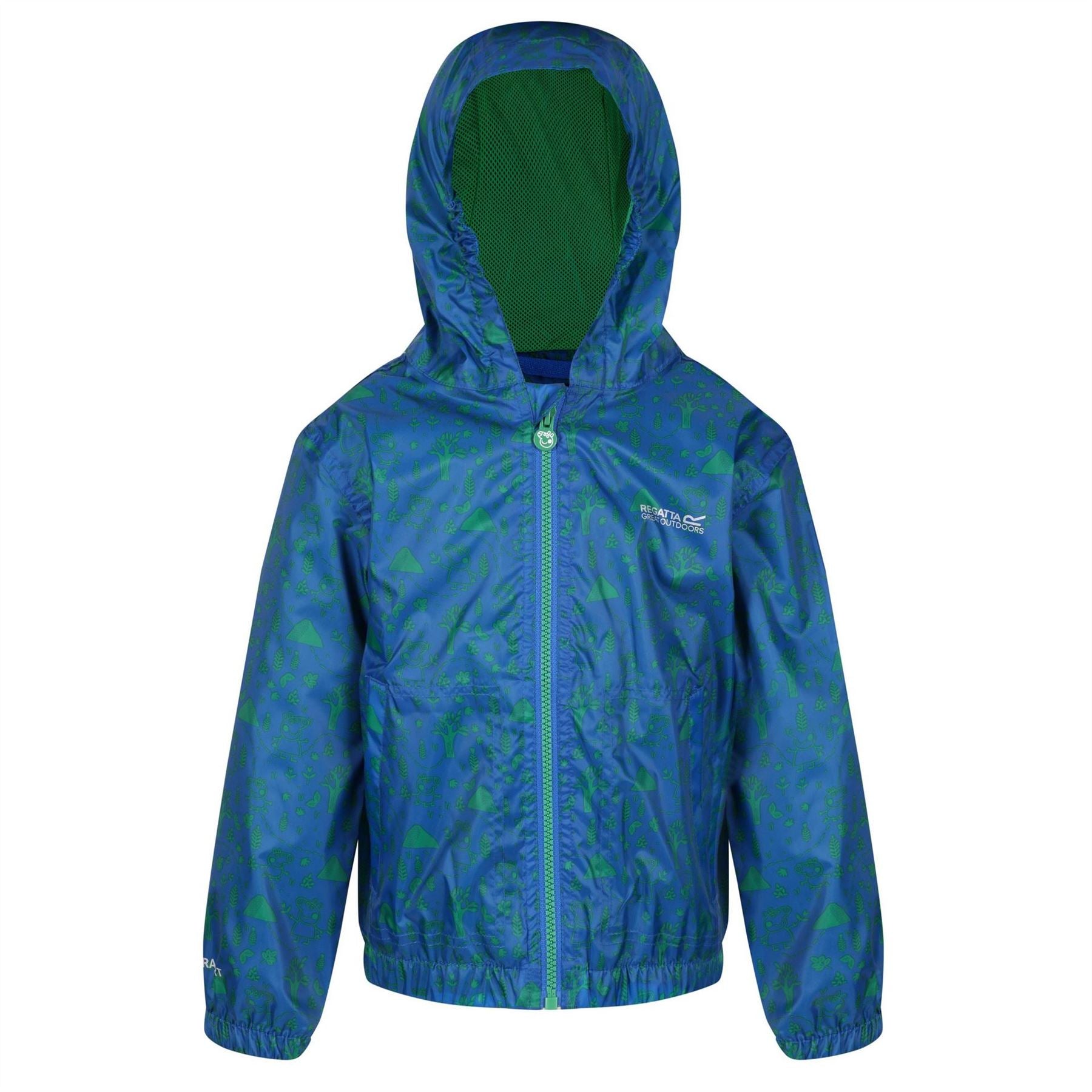 Regatta Muddy Puddle Abstract Patterned Hooded Rain Jacket