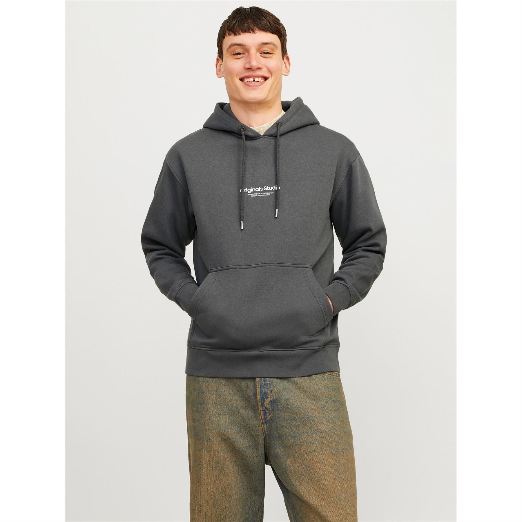 Jack and Jones Vester Lettering Hooded Neck Sweatshirt