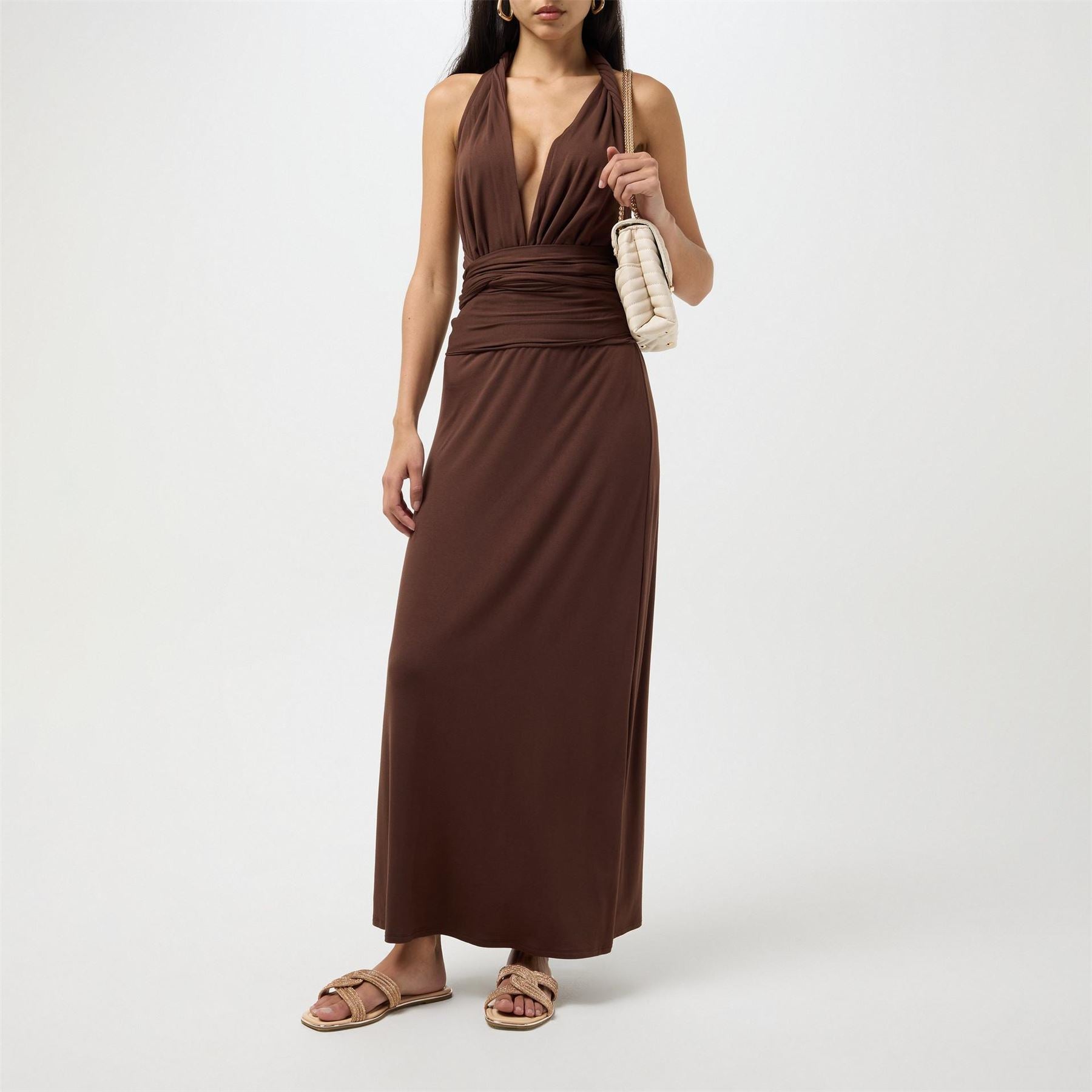 Dune London Open Toe Flat Heel Slide Sandals