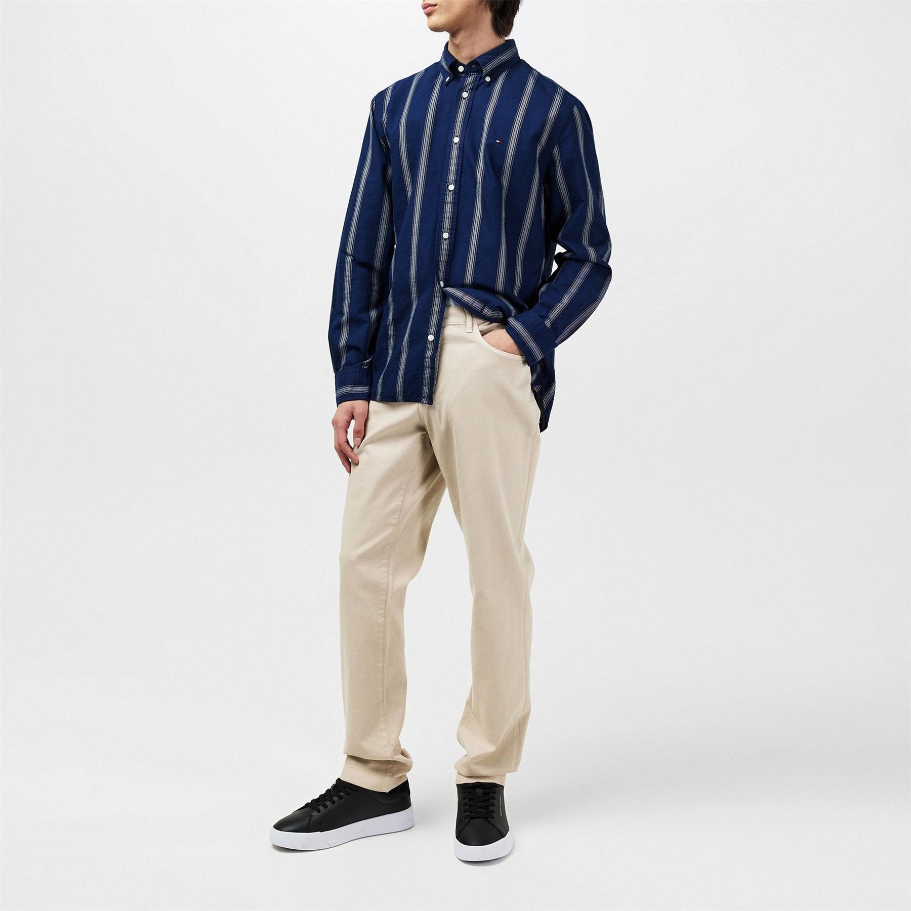 Tommy Hilfiger Shadow Stripe Long Sleeve Patterned Shirt