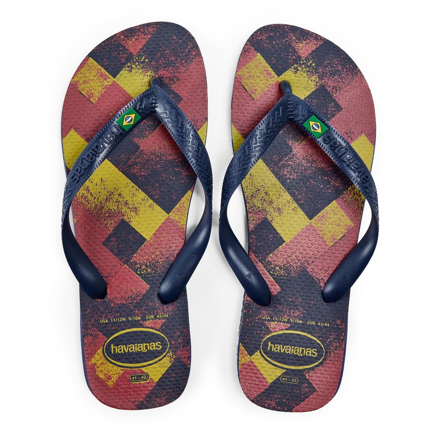 Havaianas Womens Hav. Brasil Fresh Black Black Leaf Flip Flops