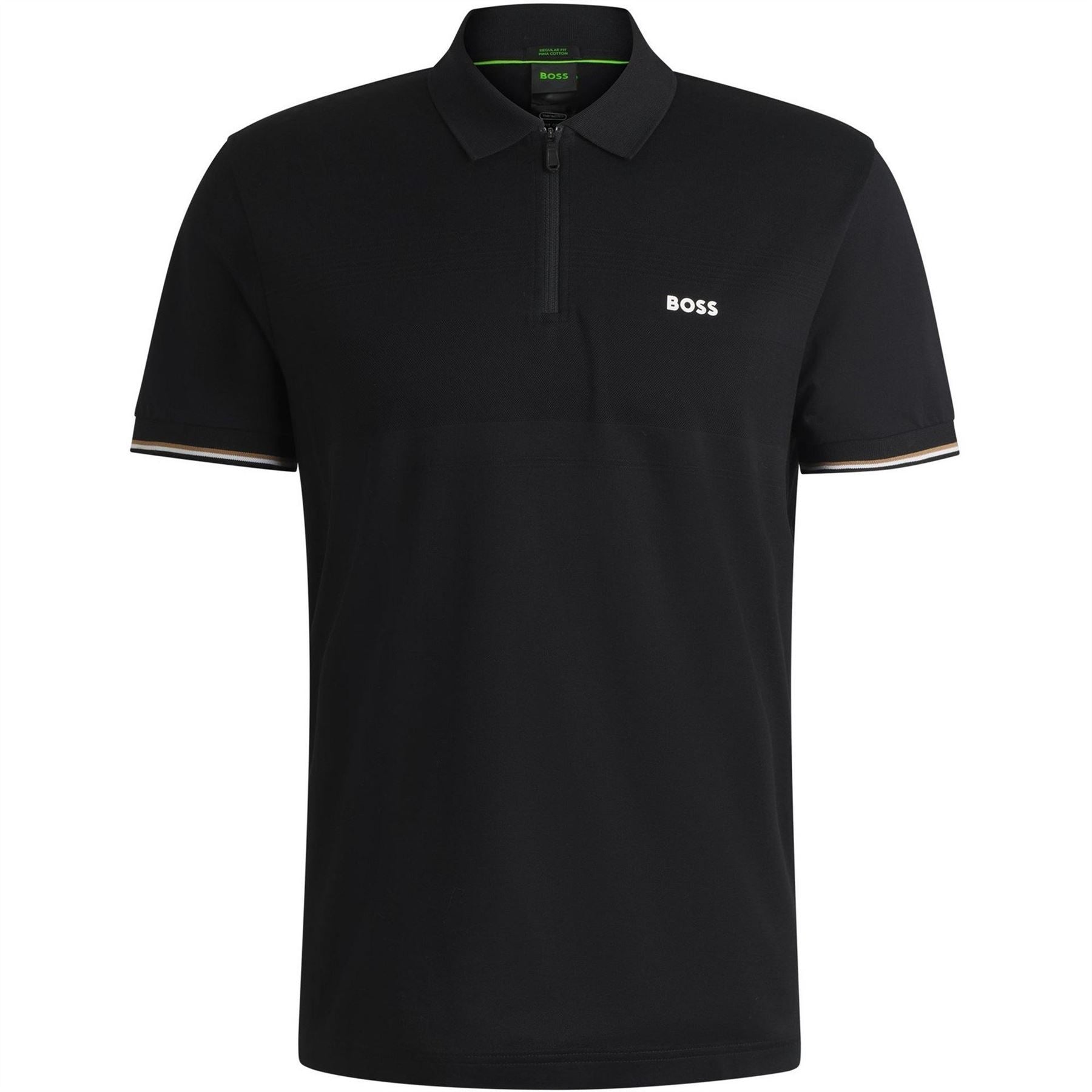 Boss Philix Pima Green Cotton Short Sleeve Polo Shirt