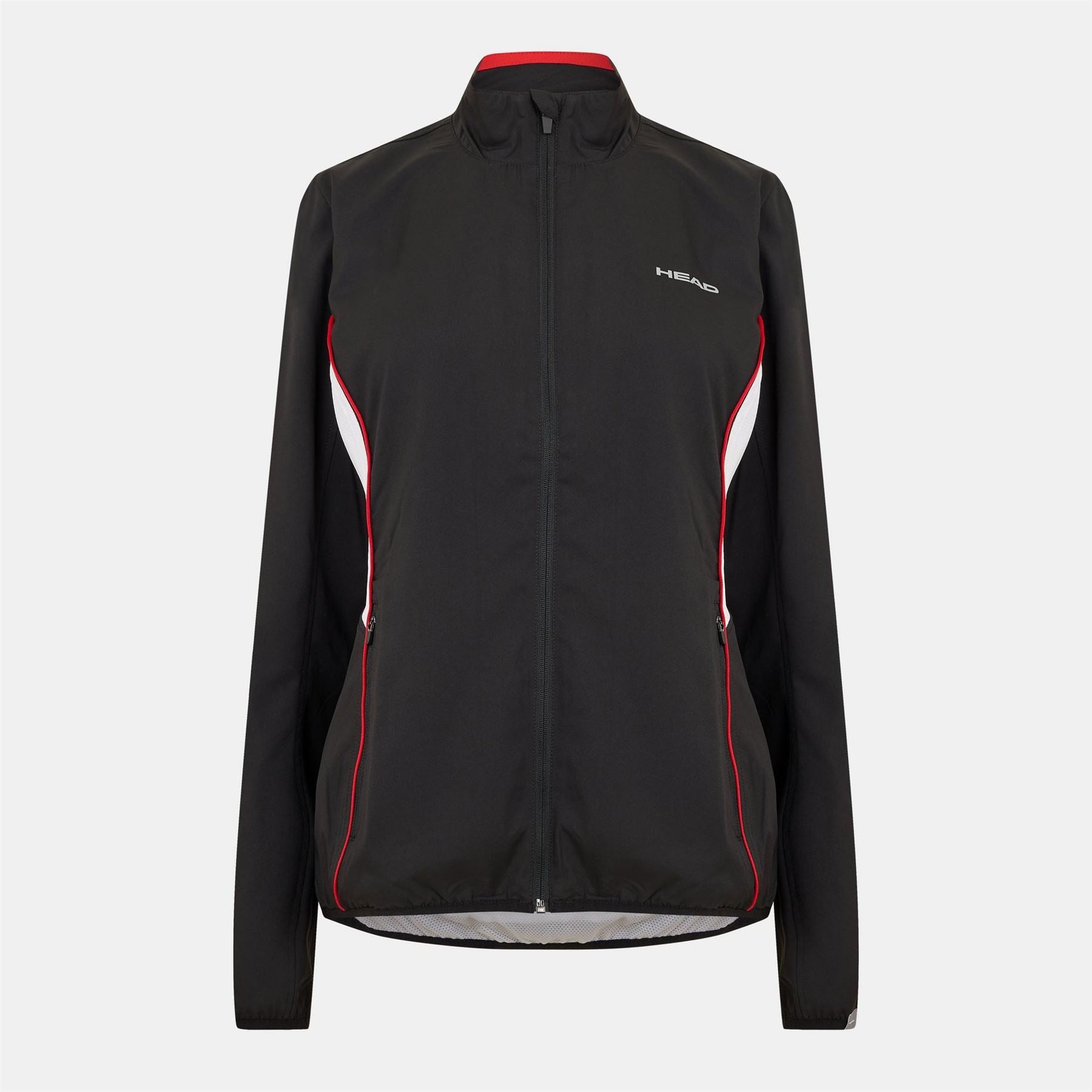 HEAD Club Solid Patterned Full Zipper Track Jacket with Logo