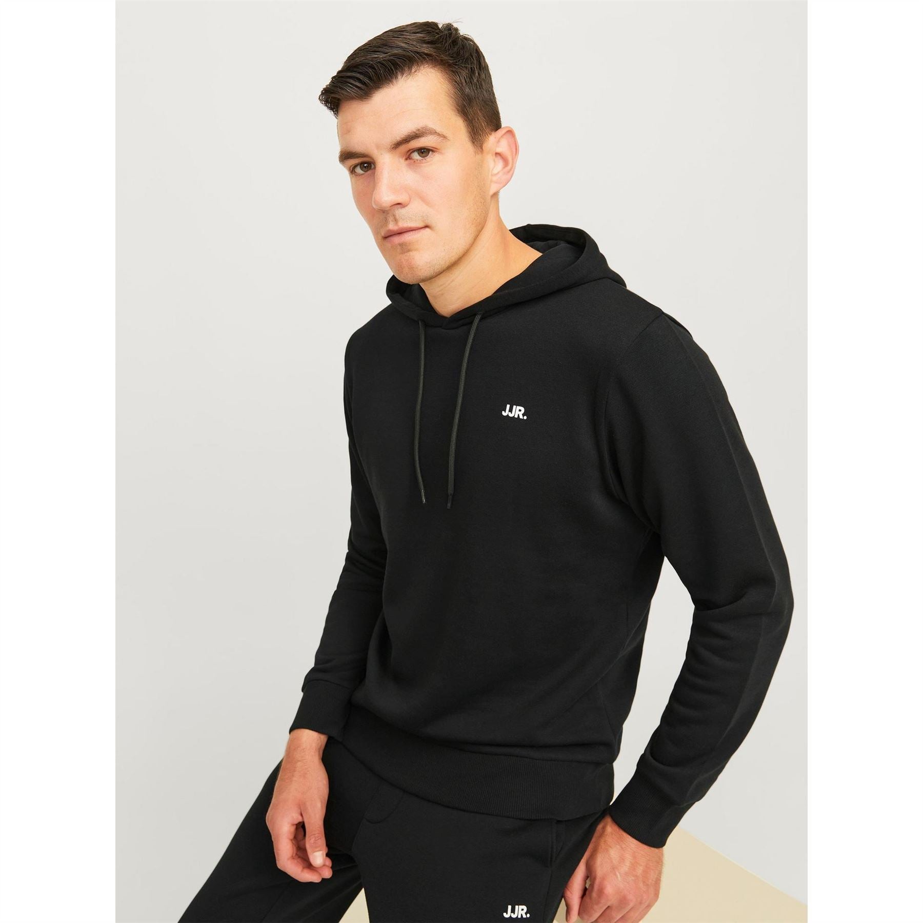 JJ Rebel Long Sleeve Logo Print Hooded Sweatshirt
