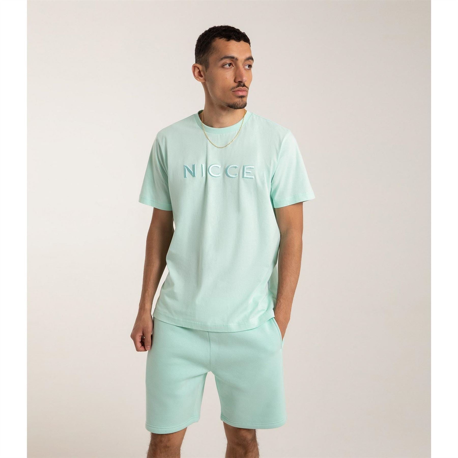Nicce Mens Mercury T-Shirt   Oatmeal Marl