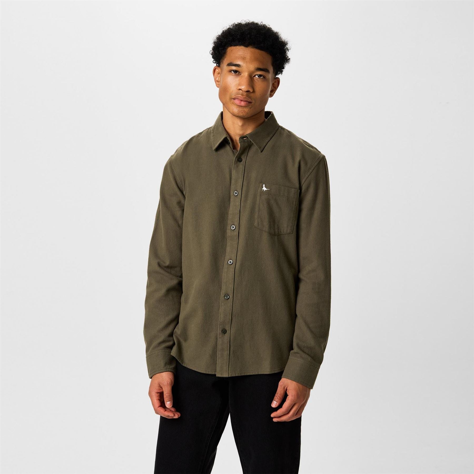 Jack Wills Mens Plain Flannel Shirt