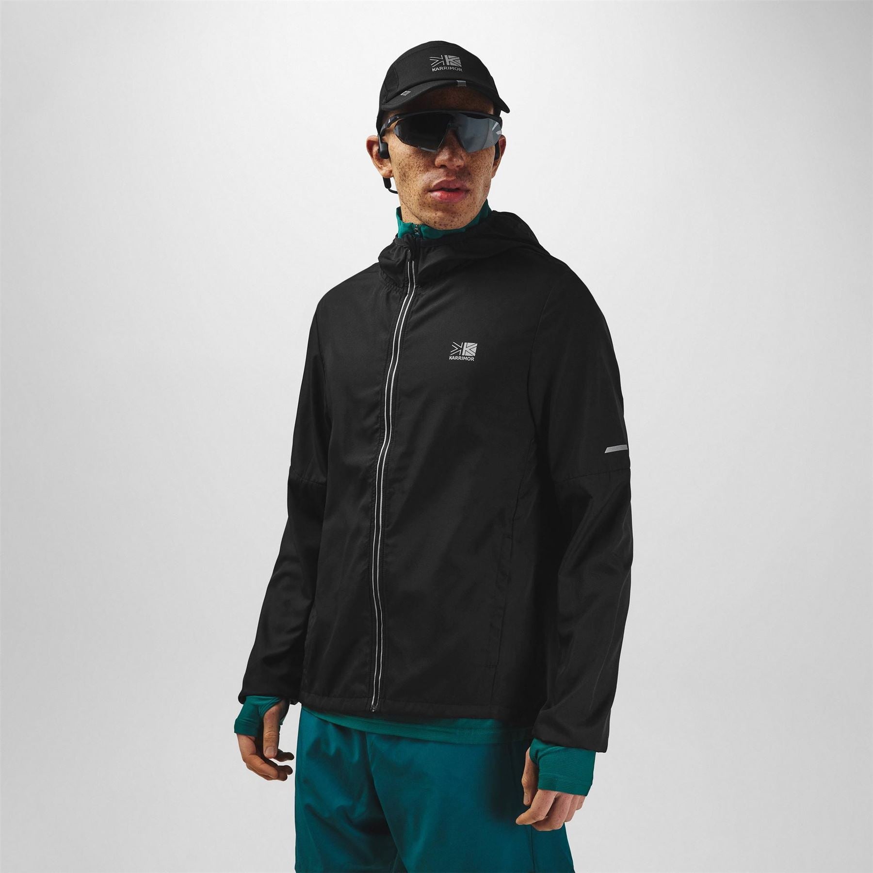 Karrimor  Water Resistant Hooded Long Sleeve Performance Running Jacket