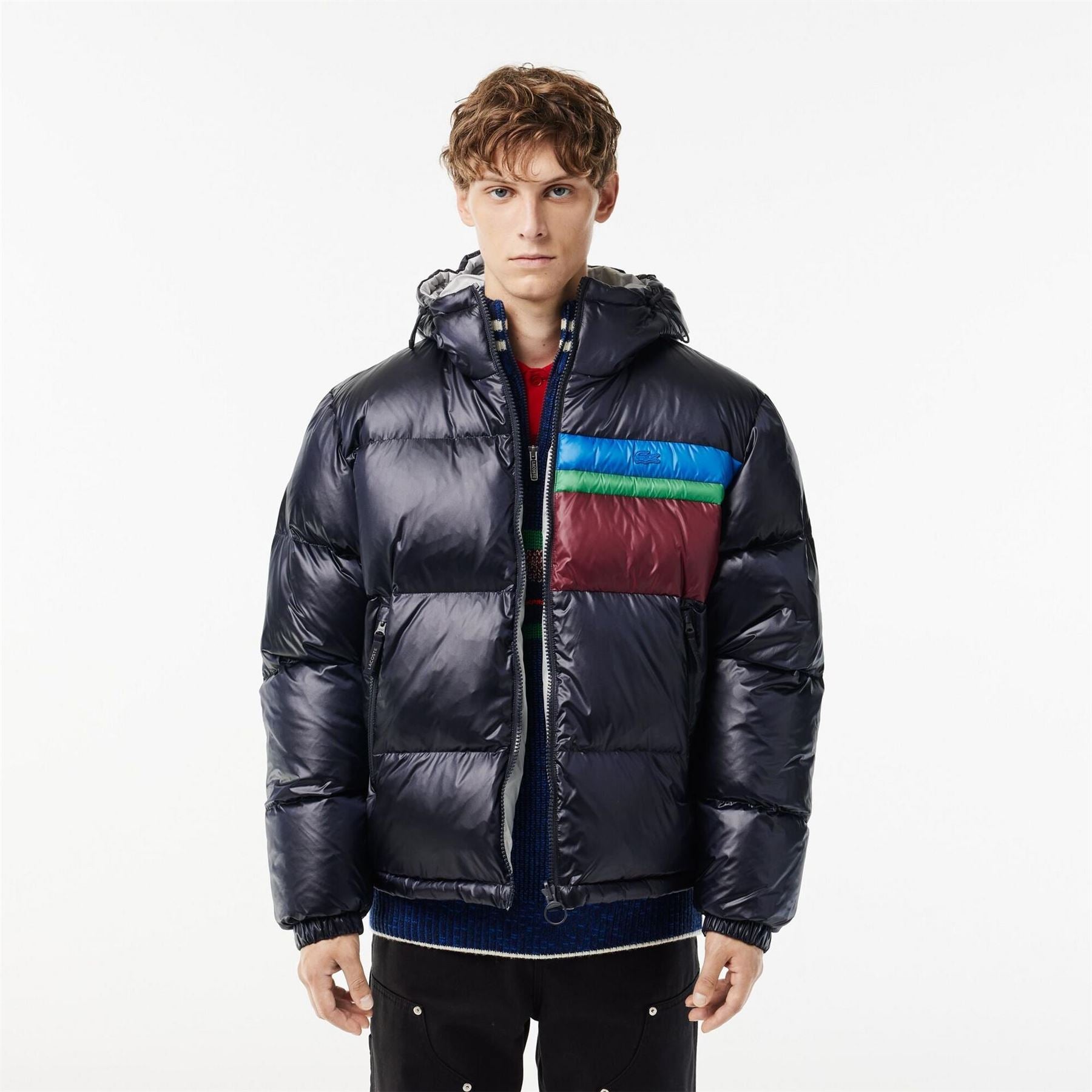 Lacoste Bh1639 Hooded Rain Jacket