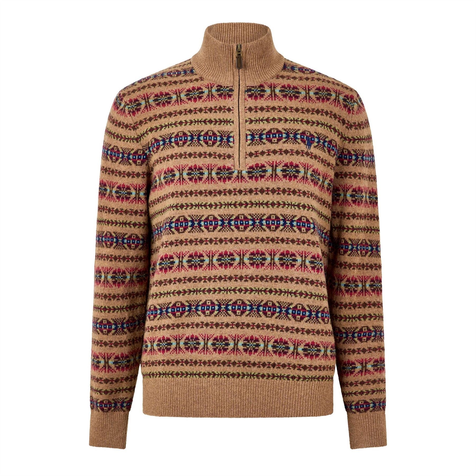 Polo Ralph Lauren Fair Isle Wool Quarter Zip Knitted Top