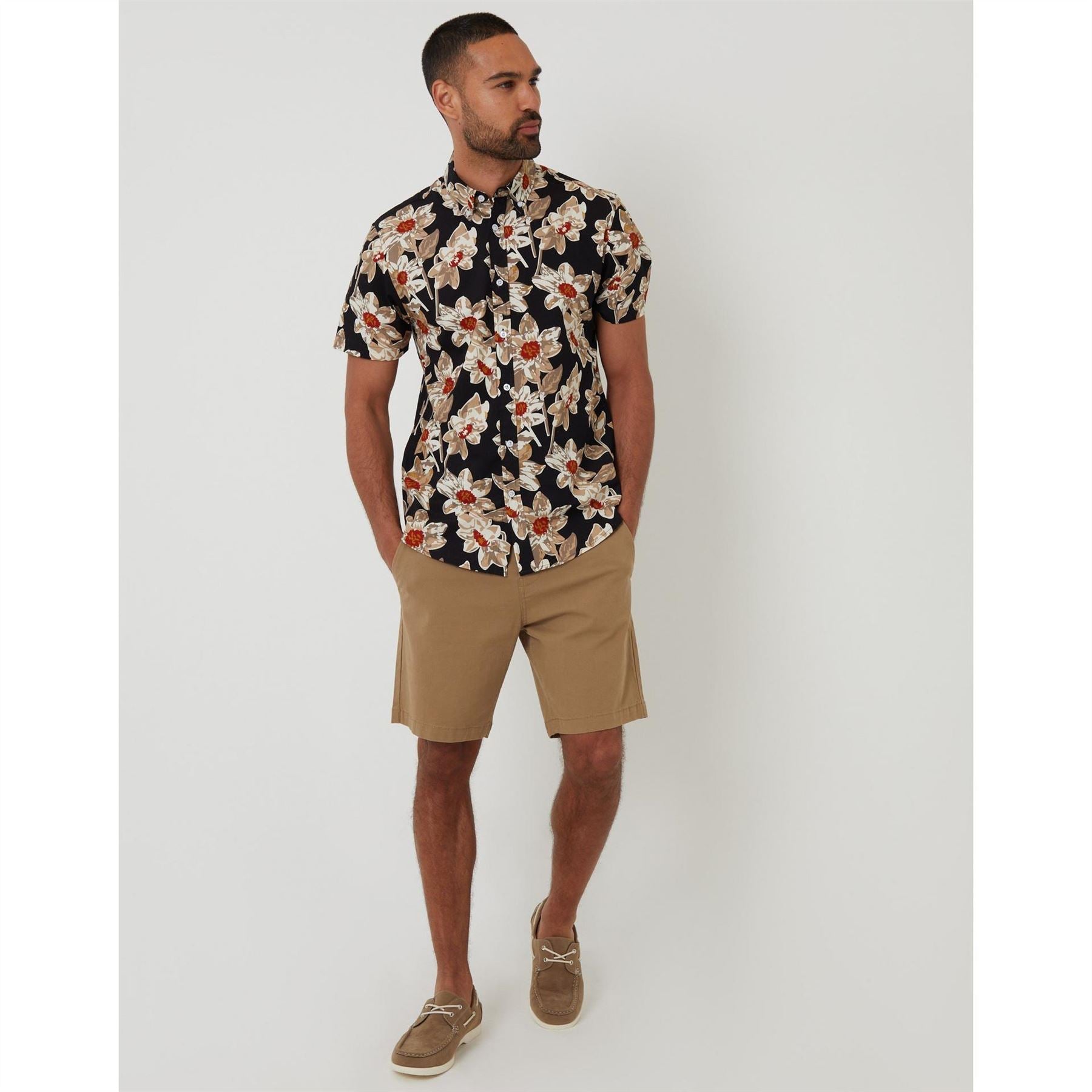 Threadbare Bellis Regular Fit Short Sleeve Shirt