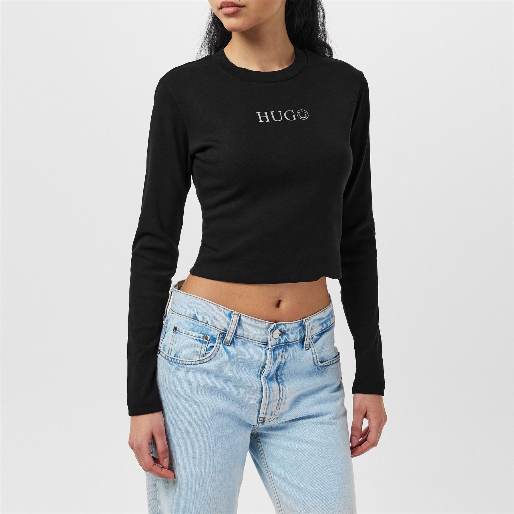 Hugo Sleeved Metallic Logo T-Shirt