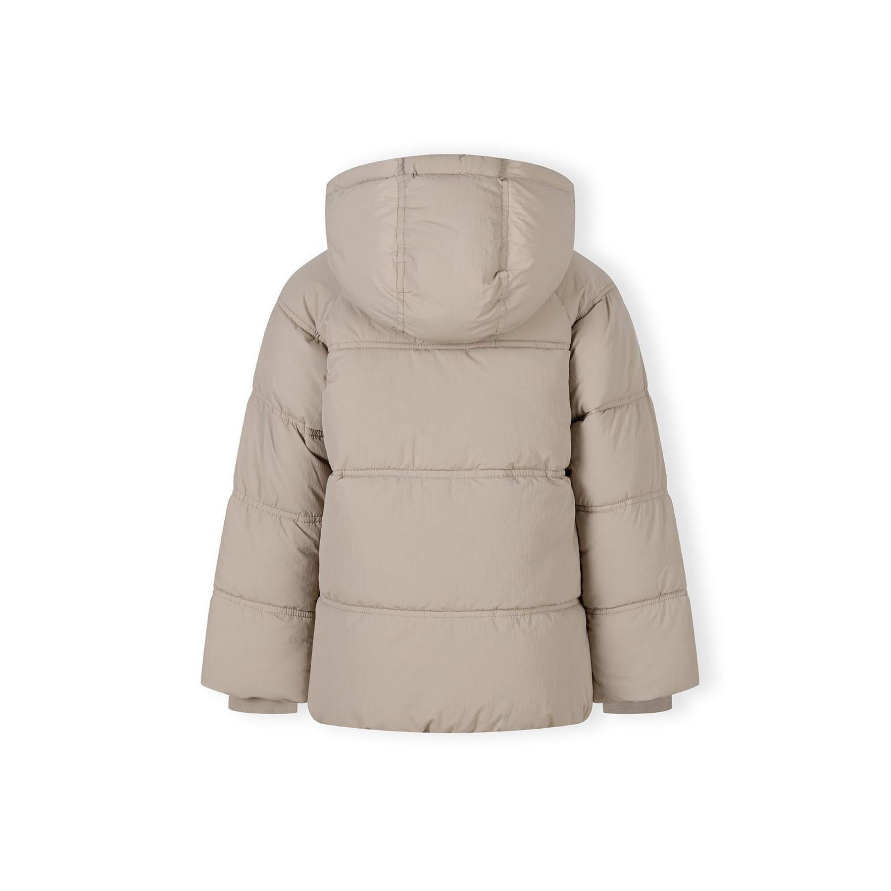 Minoti Boys Quilted Jacket With Hood Zip Pockets Grey