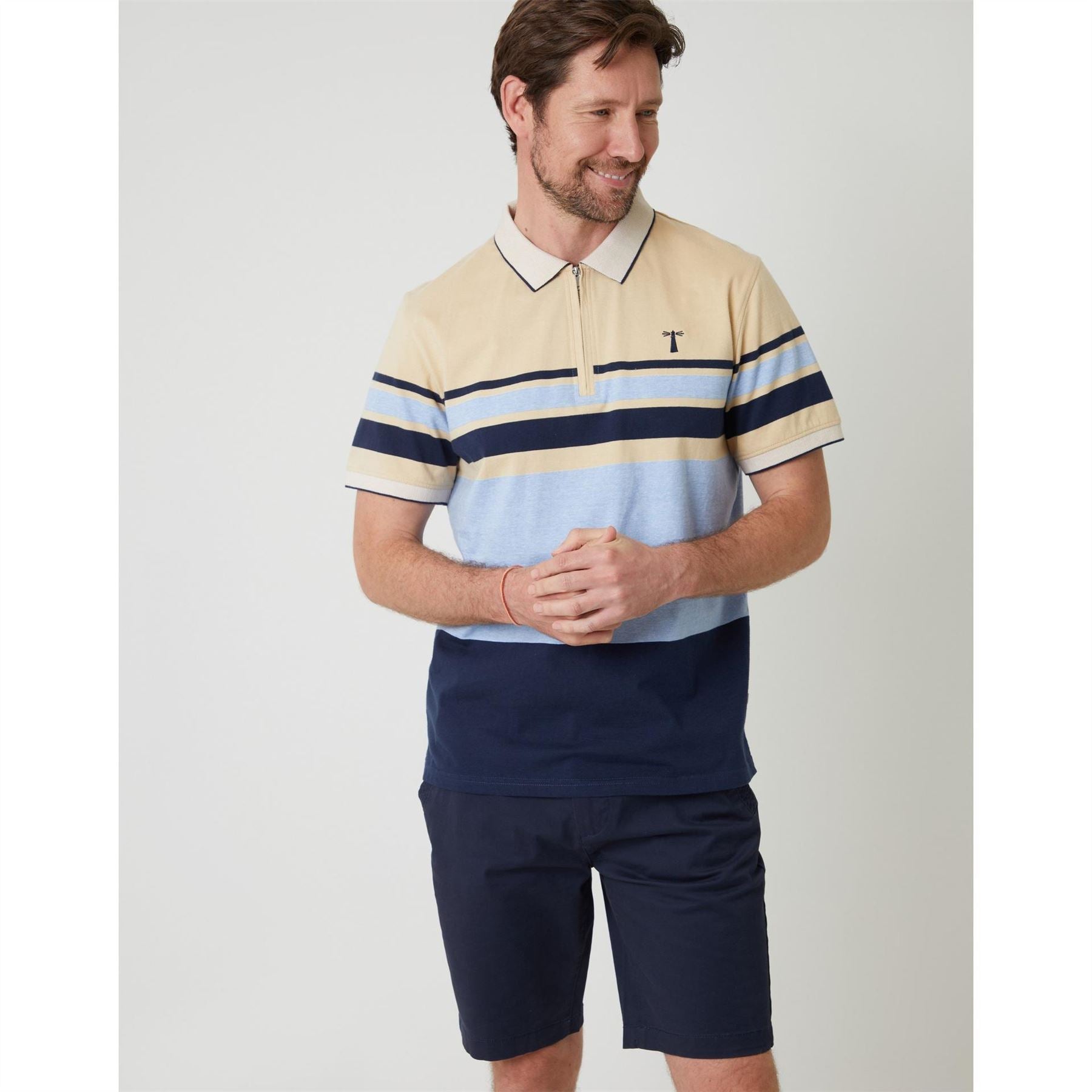 Saltwell Saltwel Zipped Short Sleeve Polo Shirt