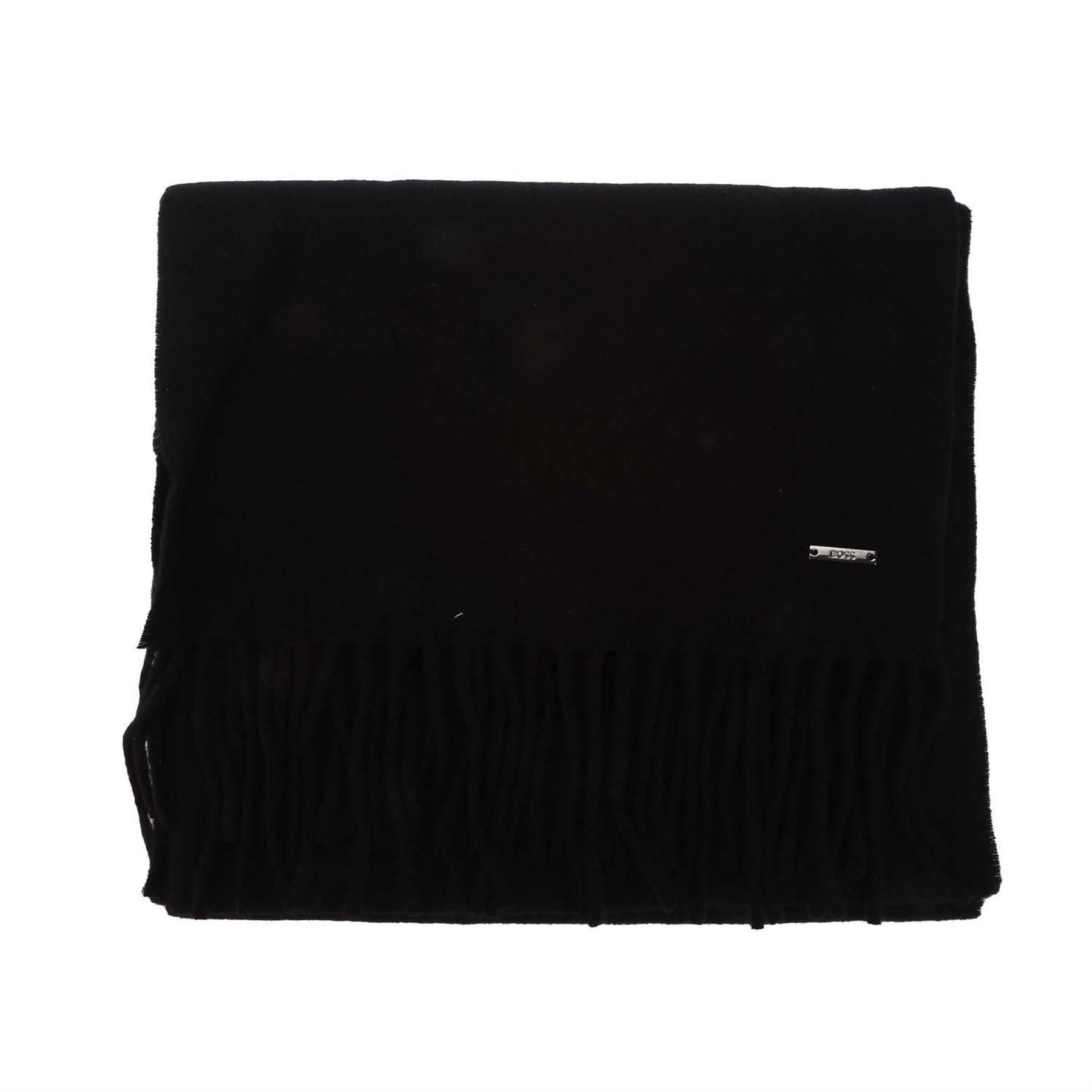 Boss Solid Oblong Scarf with Metal Logo
