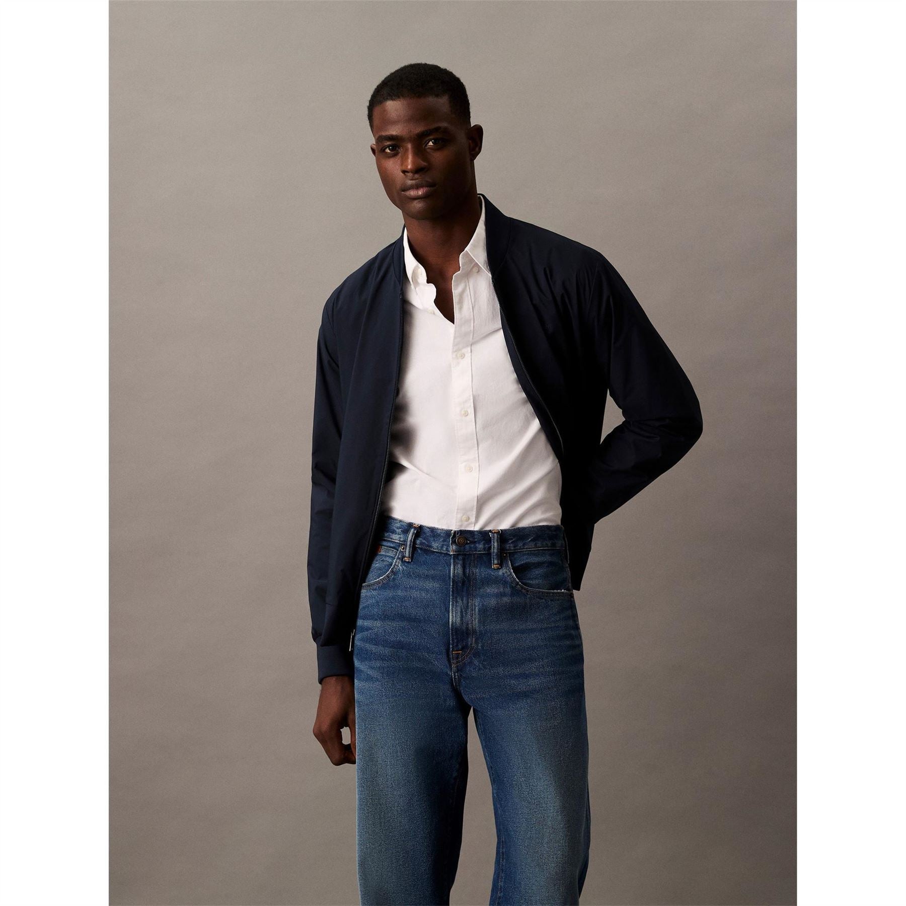 Calvin Klein  Matte Long Sleeve Bomber Jacket