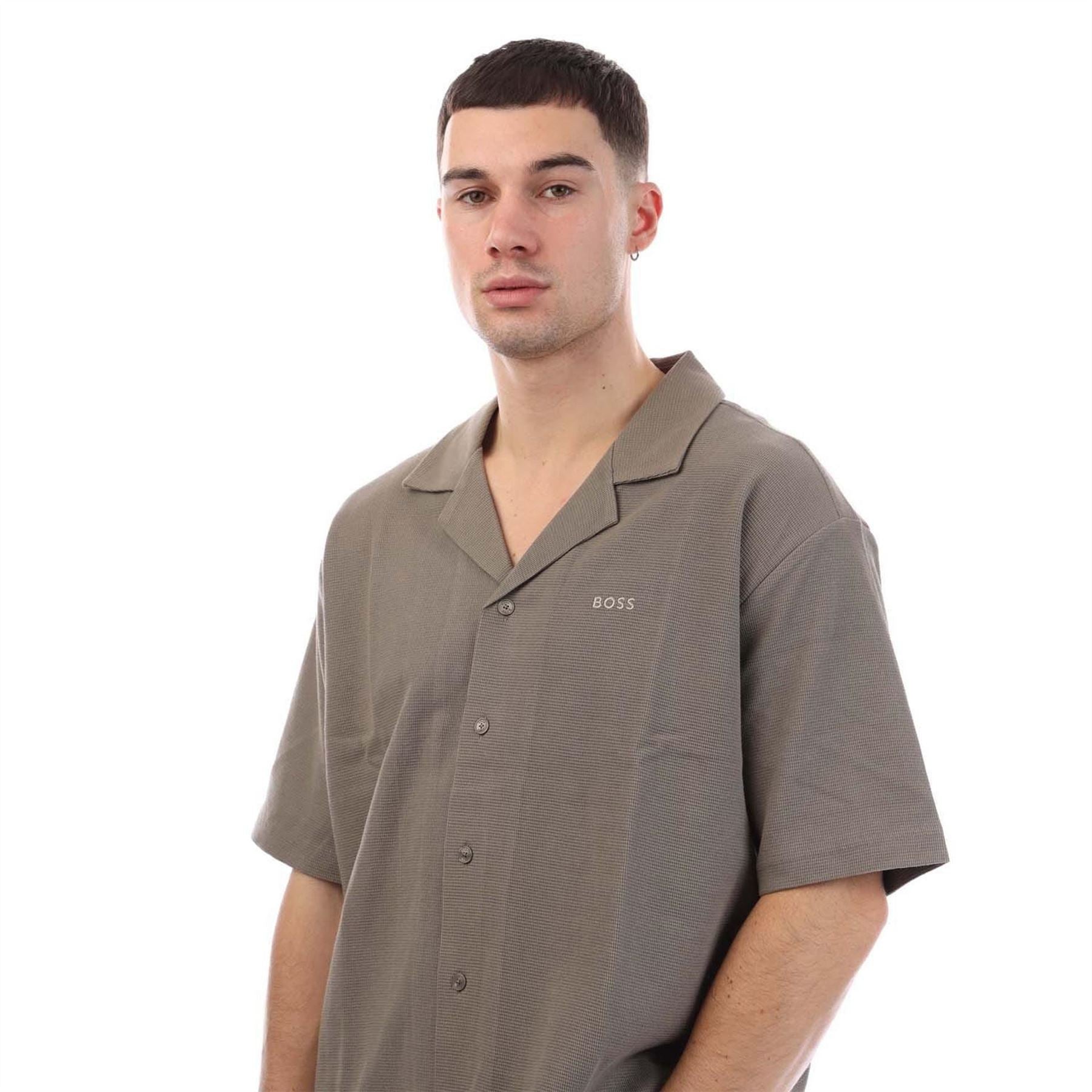 Boss Mens Pe Waffleshirt 10270471 01 Oxford Shirt