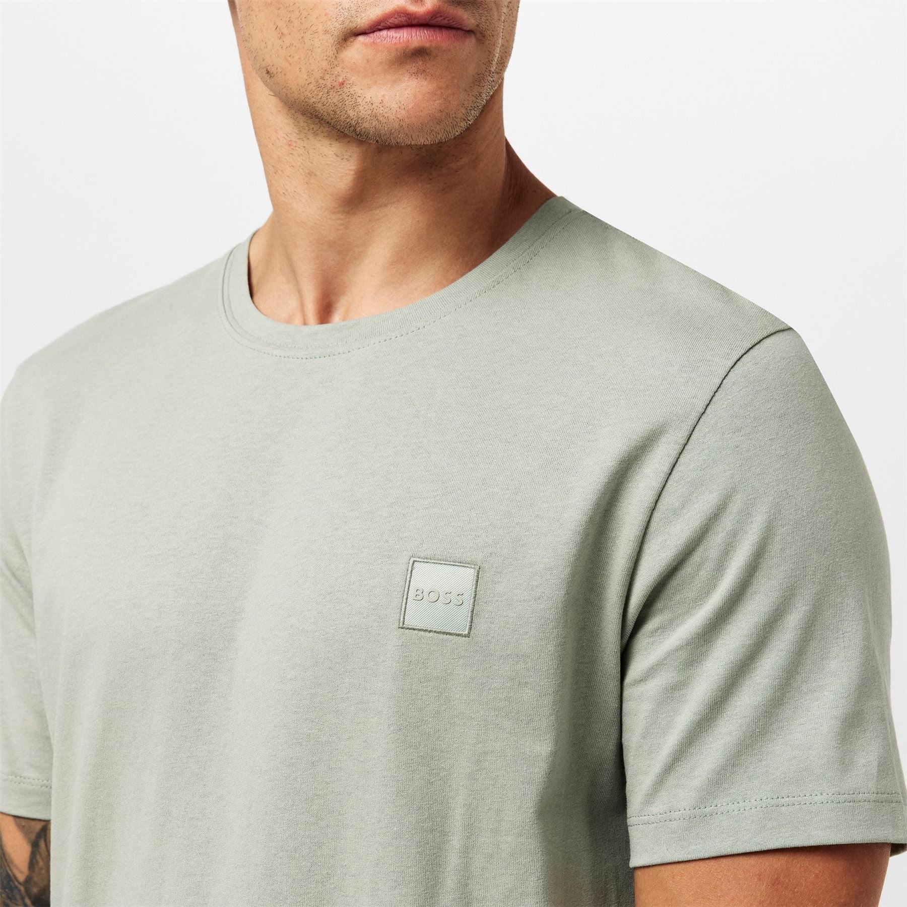 Boss BOSS ORANGE Tales T Shirt with Logo Patch Premium Cotton