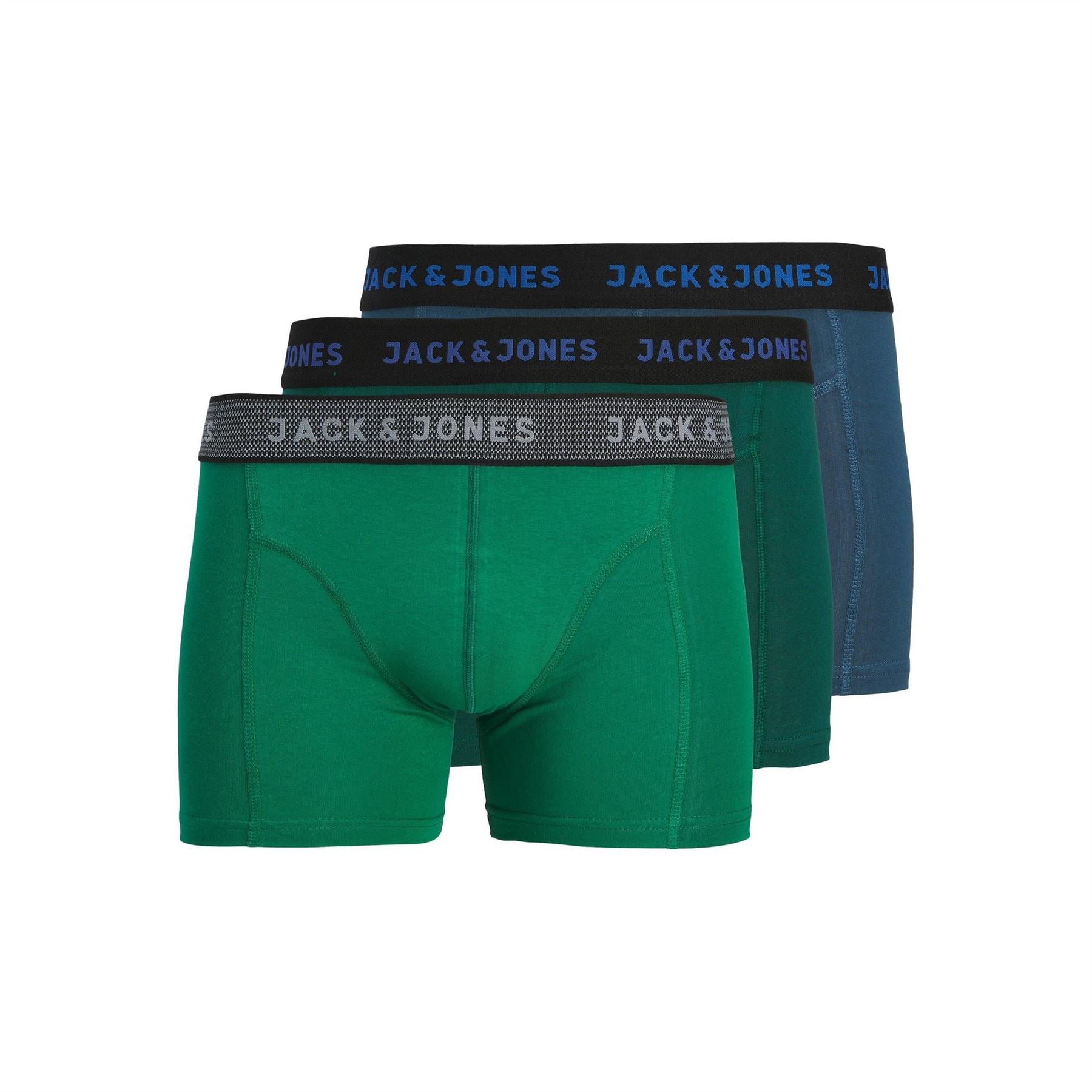 Jack and Jones 3 Pack Plain Design Boxer Brief