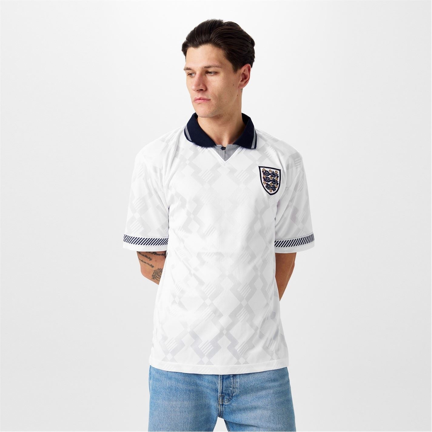 Score Draw Draw England 1990 Home Shirt Adults