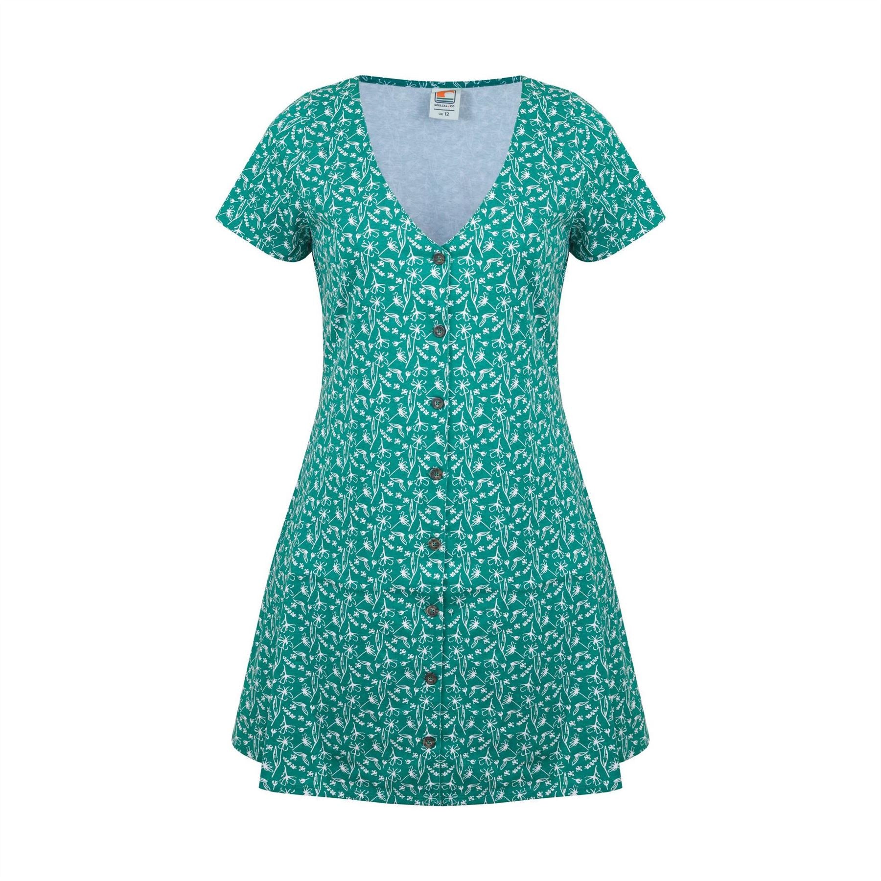 SoulCal Up V-Neck Mini A-Line Dress