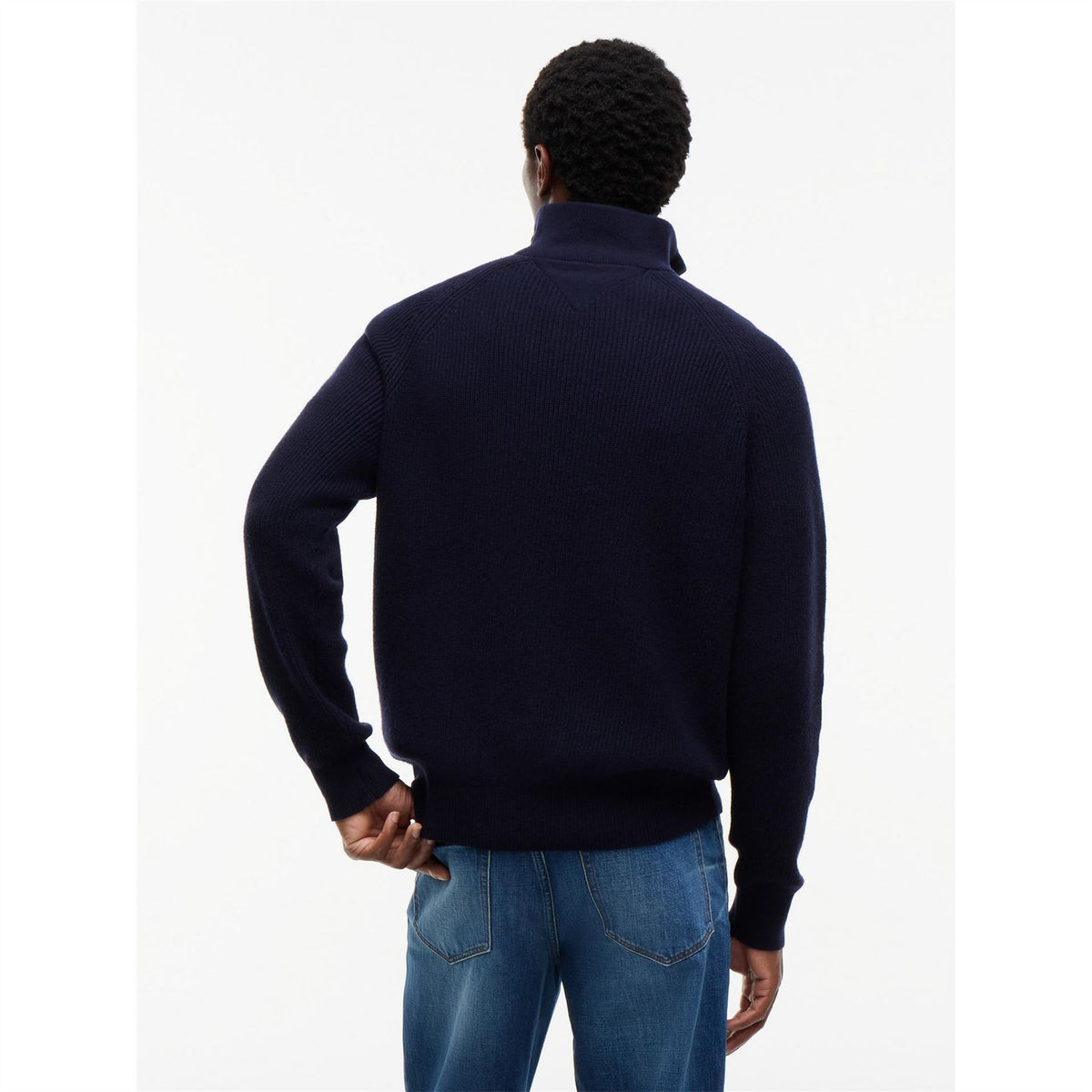 Tommy Hilfiger Wool Fisherman Rib 1 4 Zip Knitted Top