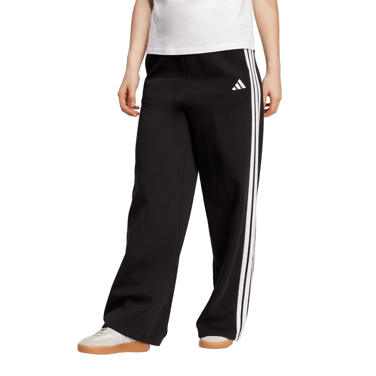 adidas Womens Essentials Wide Leg Fleece Pant