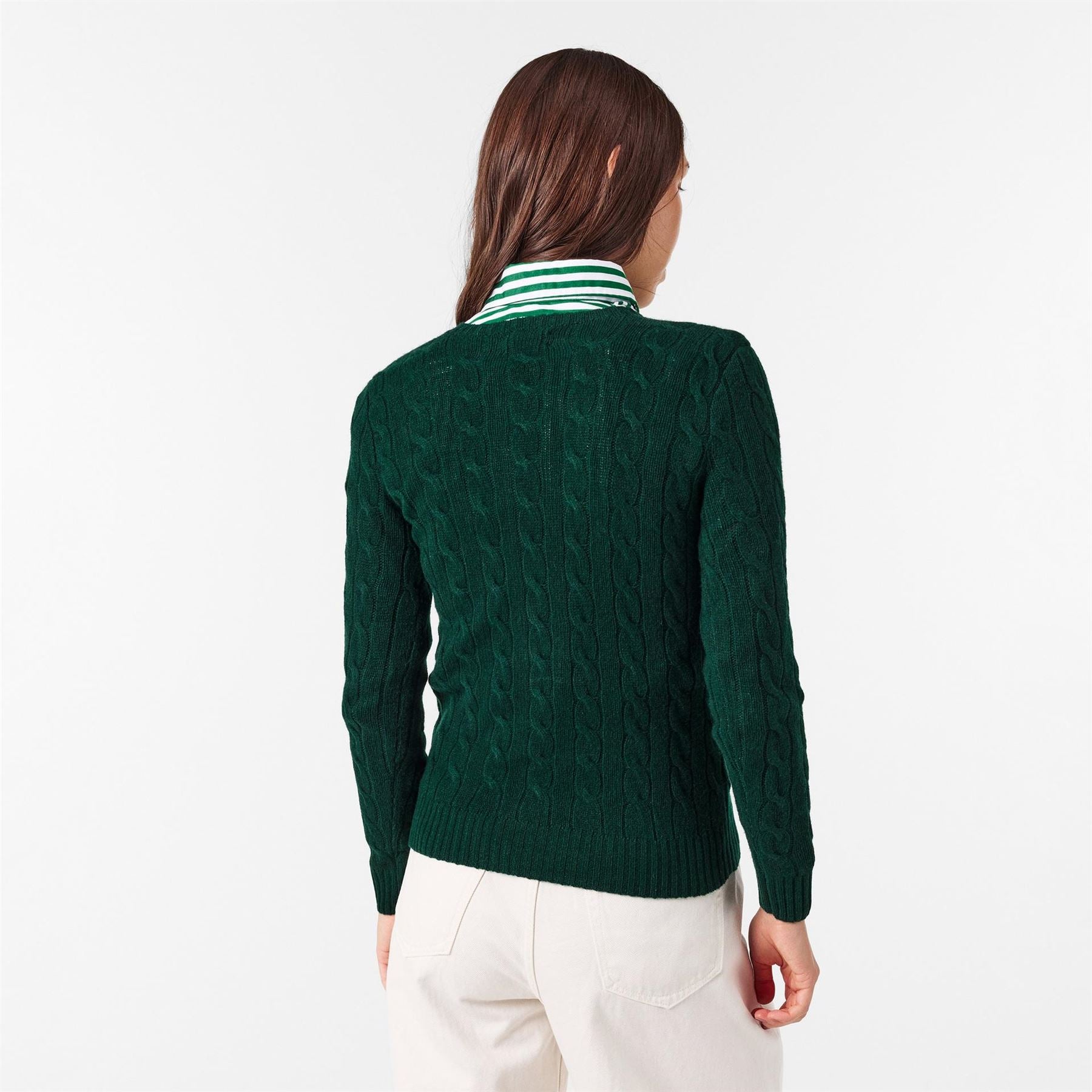 Polo Ralph Lauren Cable Knit V Neck Jumper