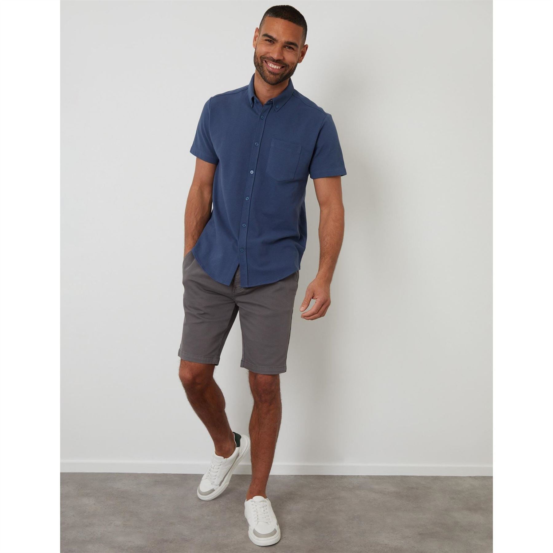 Threadbare Majestic Regular Fit Button Down Collar Shirt