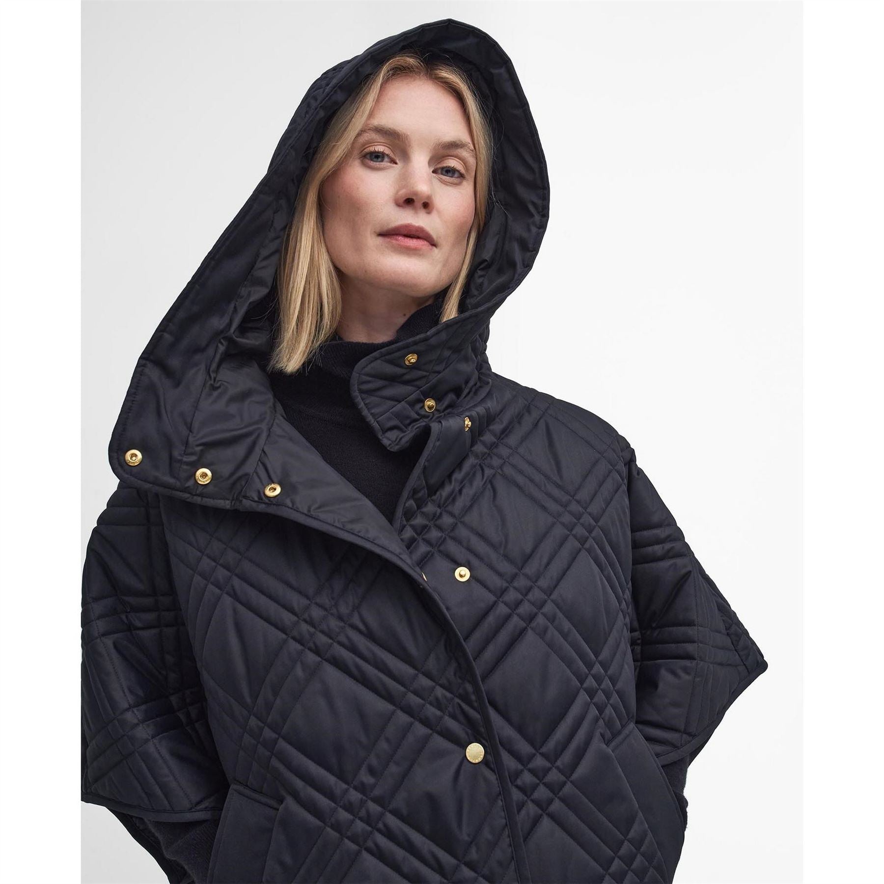 Barbour Astor Tartan Quilted Cape