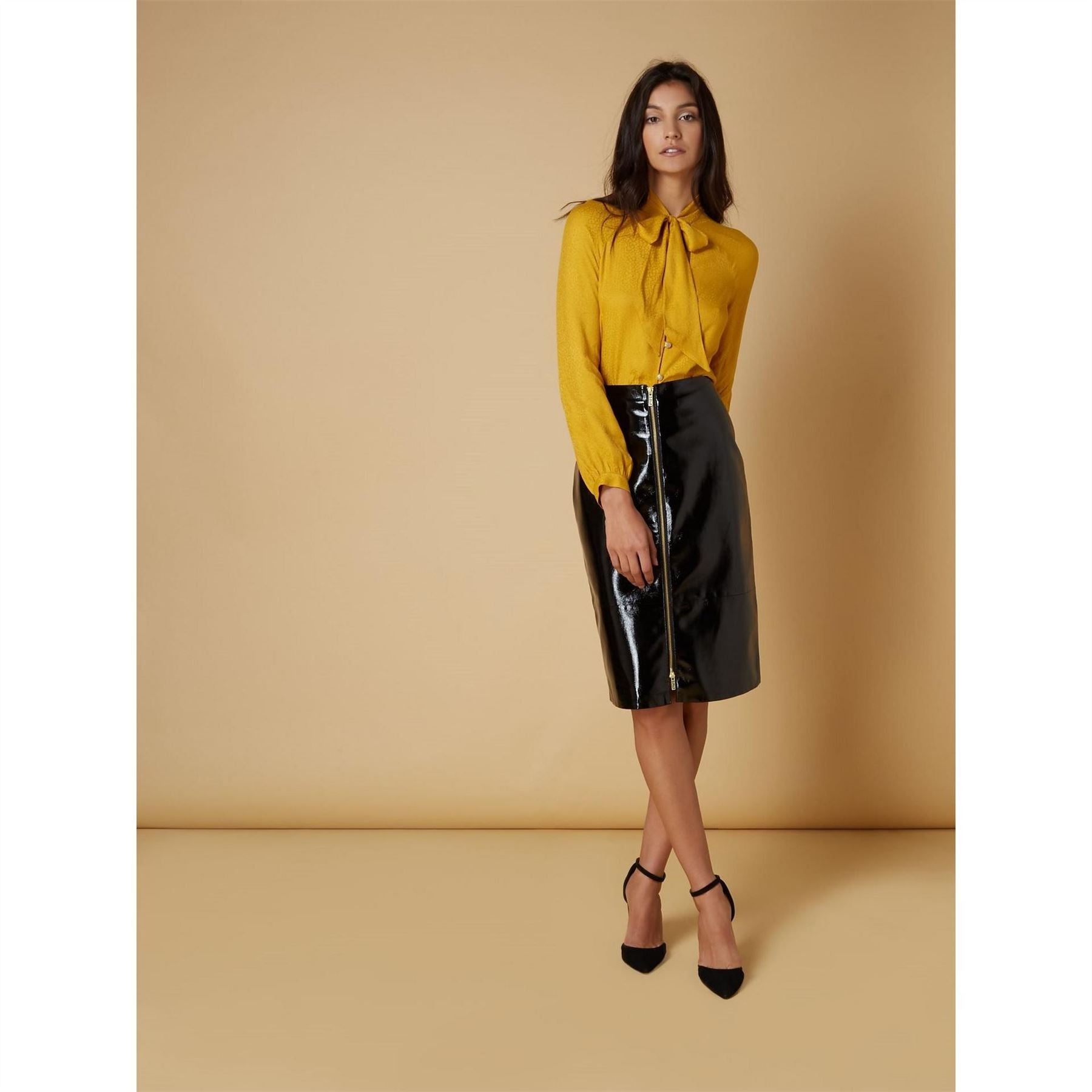Biba Jacquard Pussybow Blouse