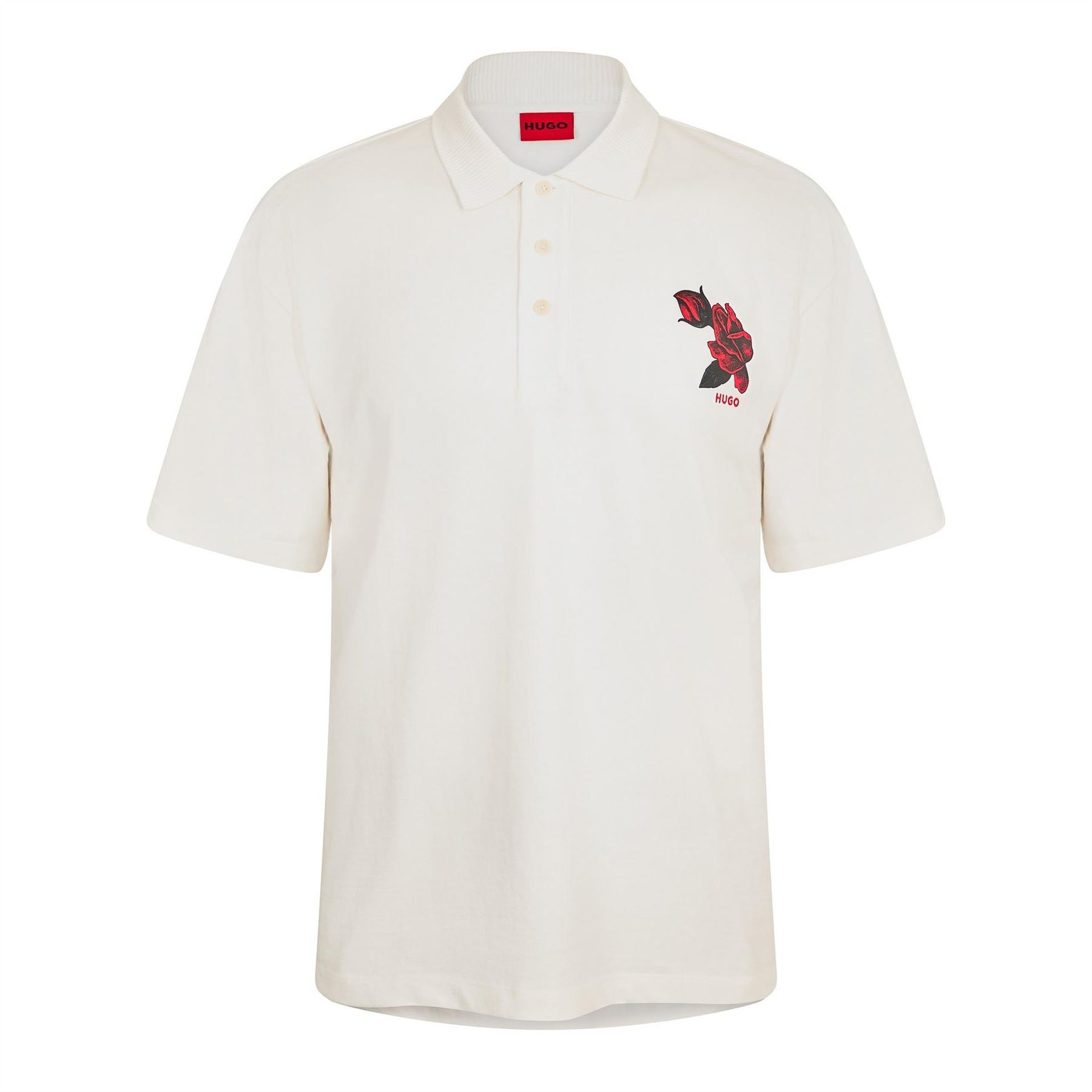Hugo HUGO Dardigo Short Sleeve Polo Shirt with Artwork Detail