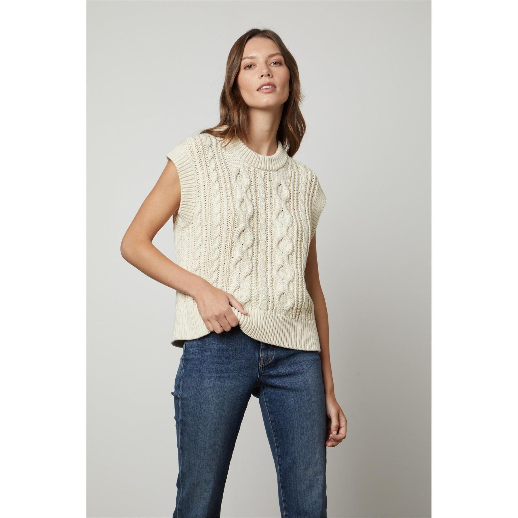 Velvet by Graham and Spencer Regular Fit V-Neck Puff Sleeve Blouse