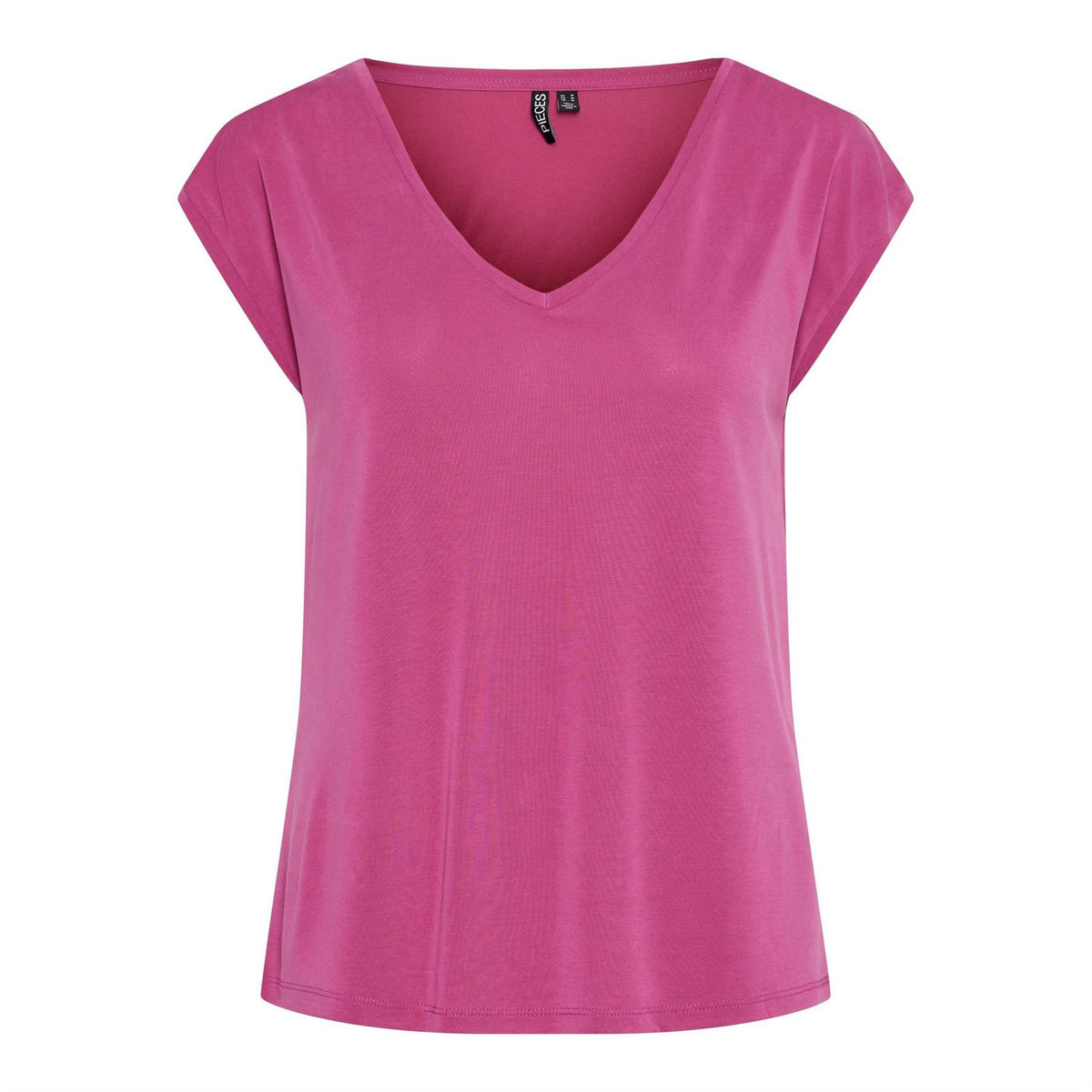 Pieces Regular Fit Knit V-Neck T-Shirt