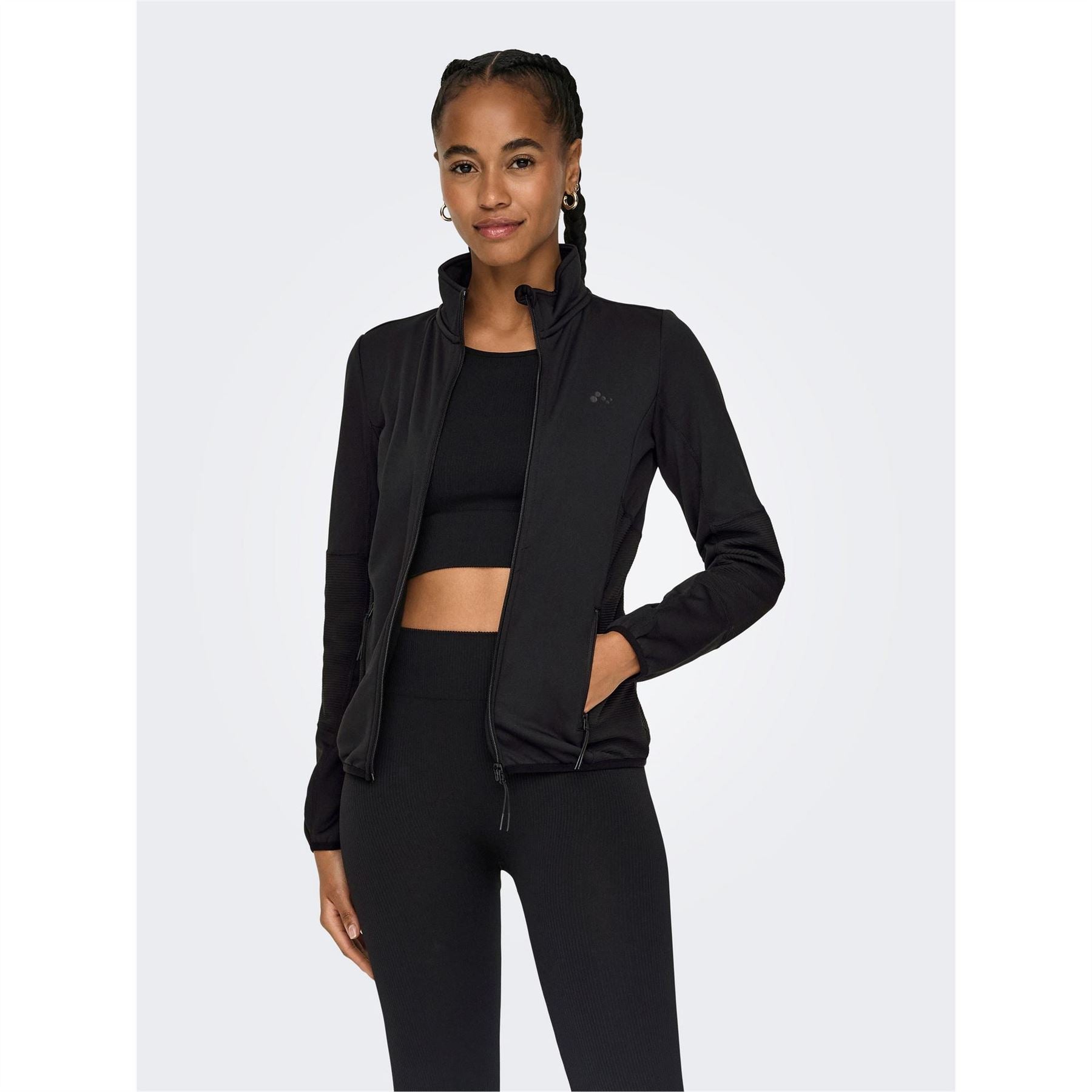 Only Play Solid Patterned Softshell Jacket
