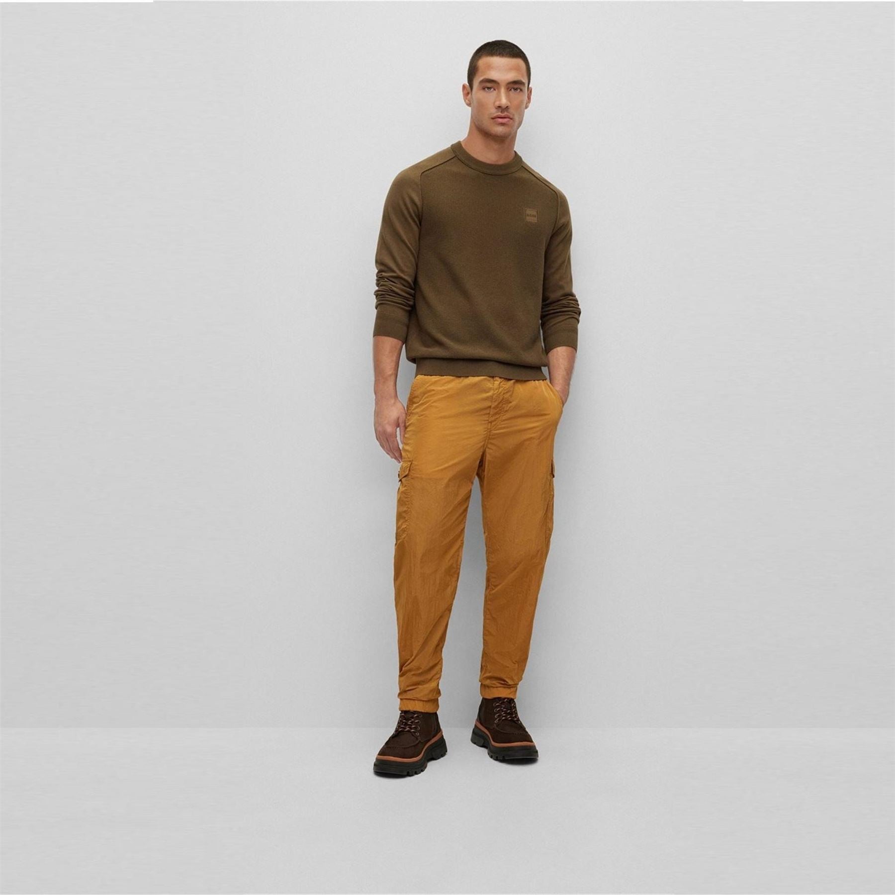 Boss Taberon Solid Patterned Combat Cargo Pants