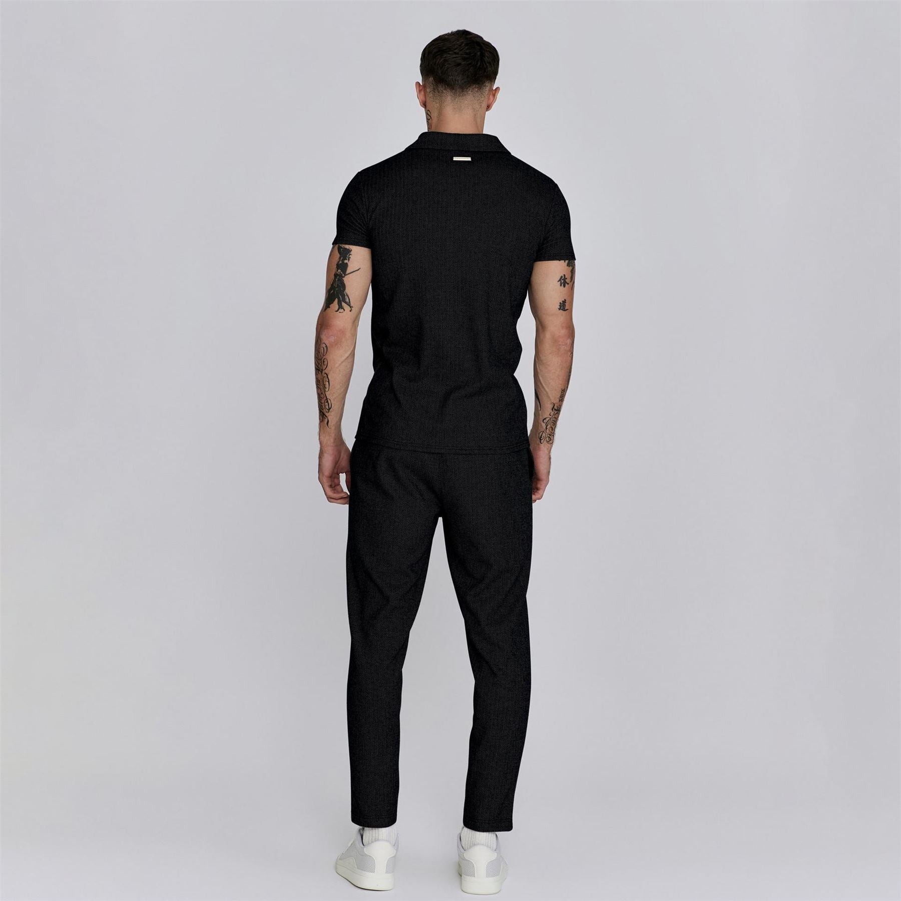 SikSilk Smart Houndstooth Straight Leg Joggers
