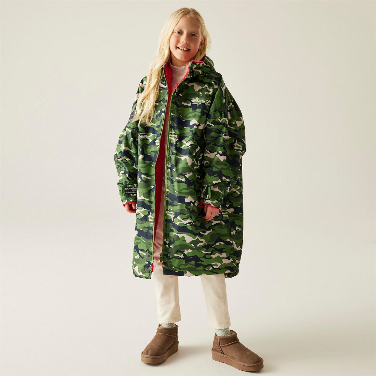 Regatta Kids Fleece Lined Oversized Fit Waterproof Robe