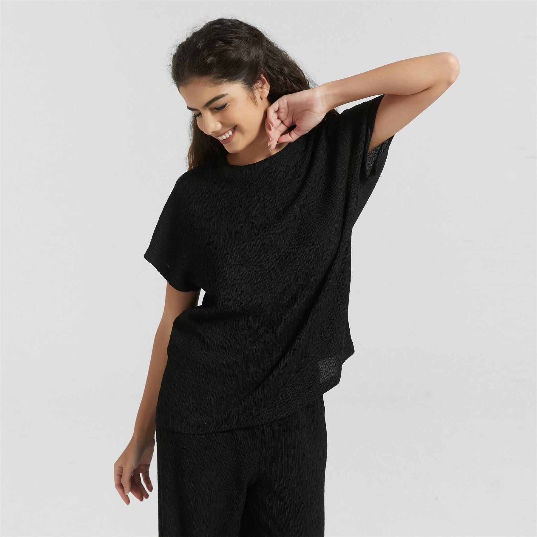 Be You Crew Neck Short Sleeve T-Shirt Coord Pants Set