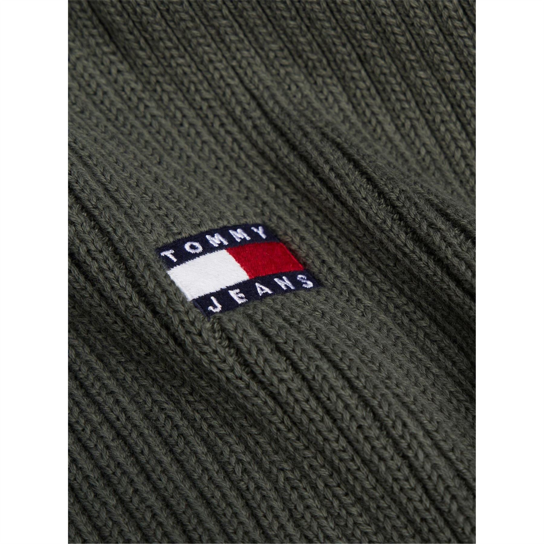 Tommy Jeans Ribbed Knit Scarf with Logo