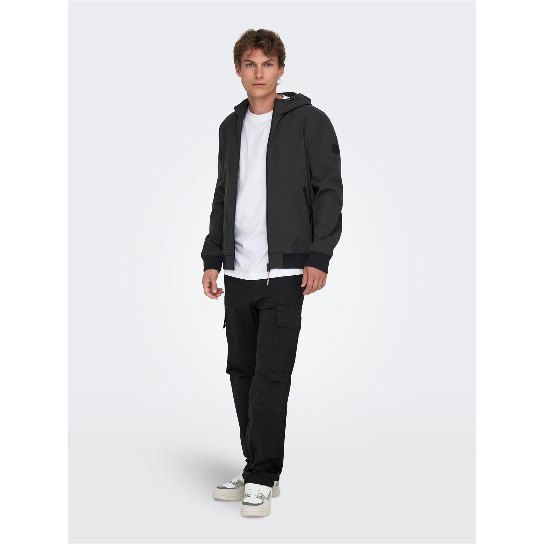 Only and Sons Solid Patterned Straight Combat Pants