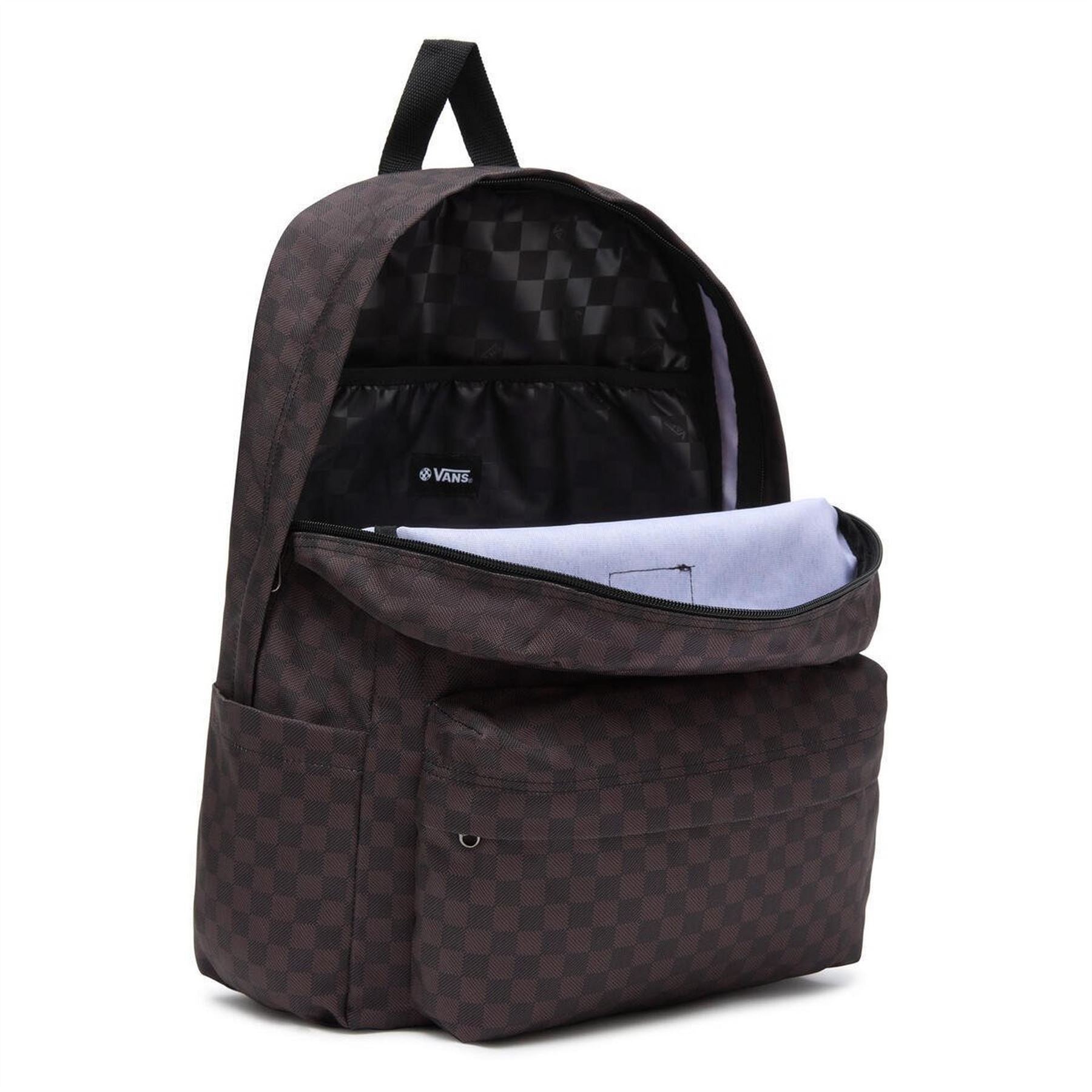 Vans Old Skool Plaid Print Logo Patch Backpack