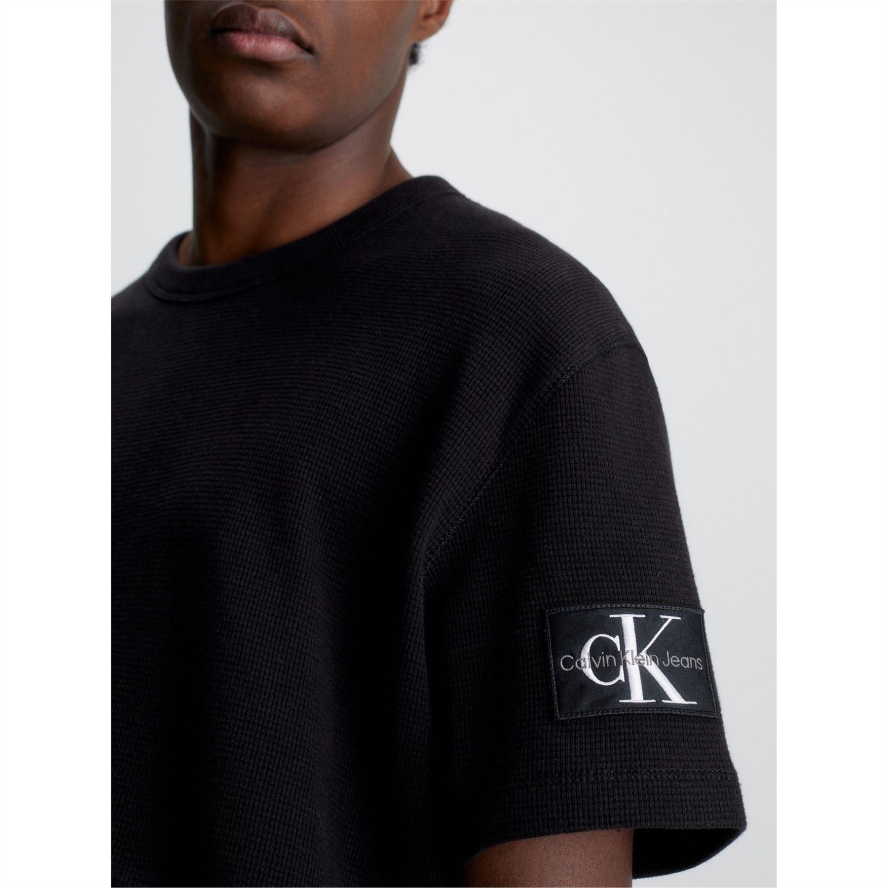 Calvin Klein Jeans Waffle Regular Fit Crew Neck T-Shirt