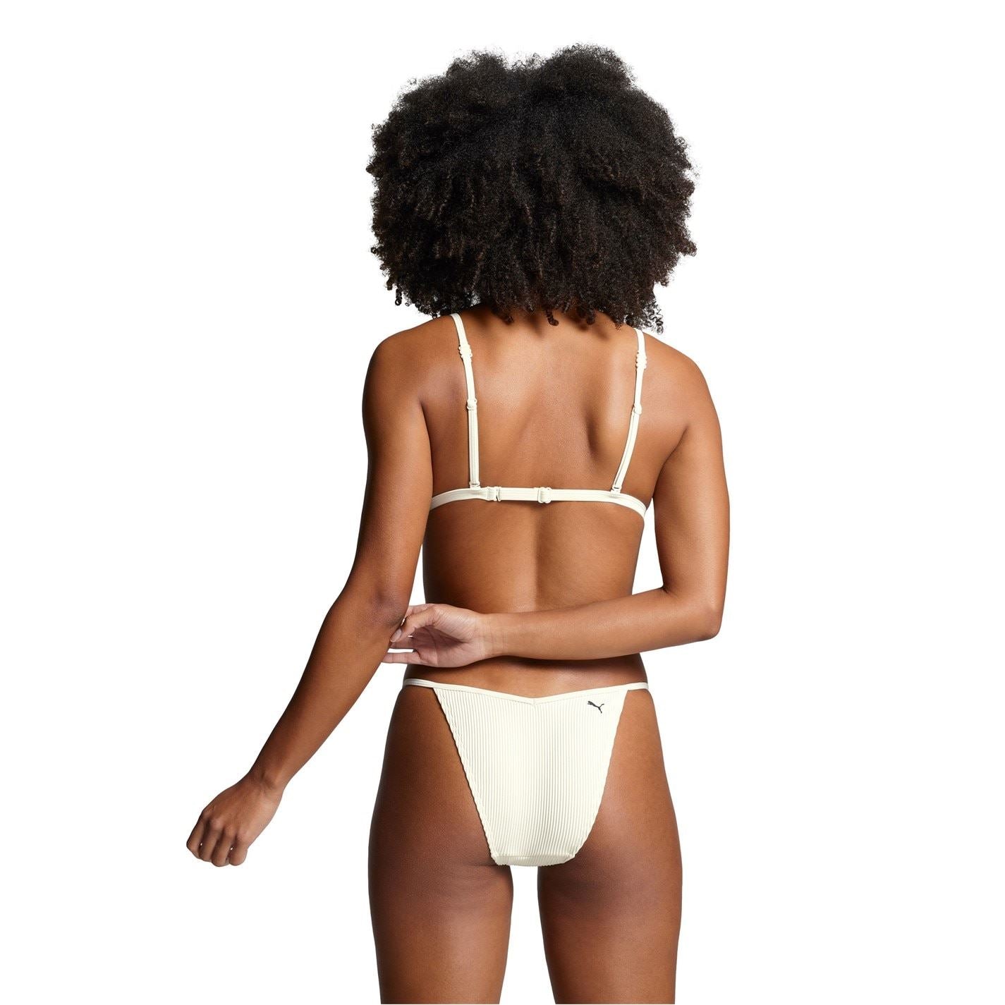 Puma Womens Ribbed Triangle Bikini Top