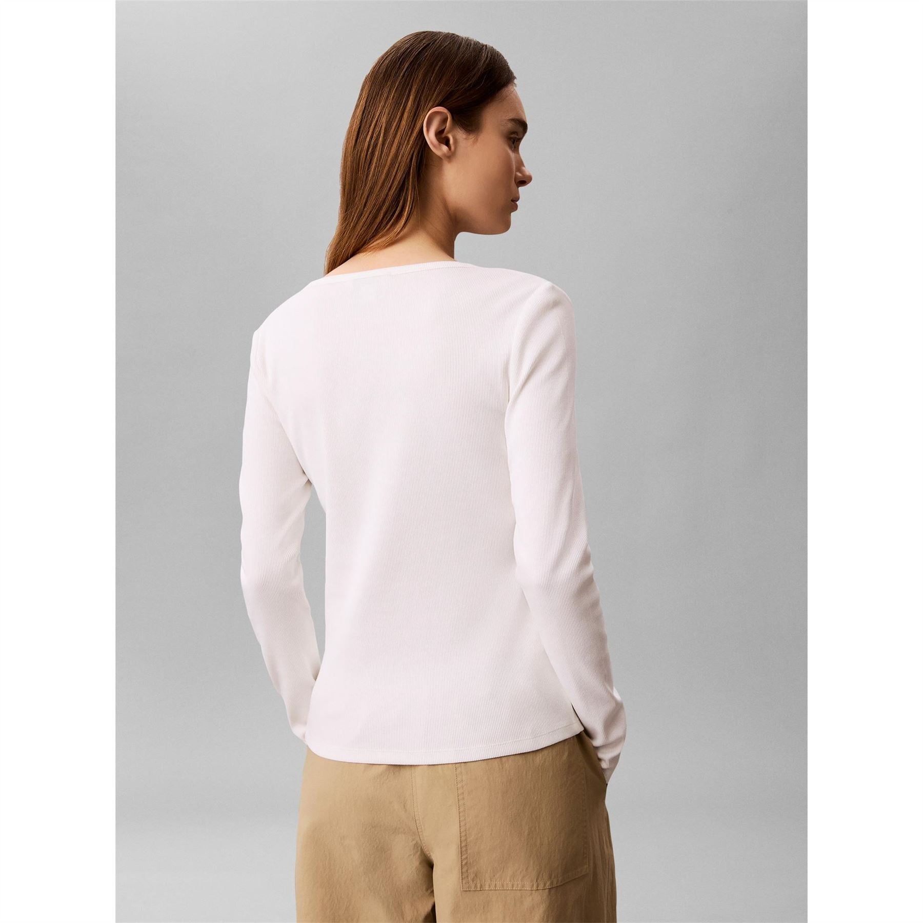 Calvin Klein Jeans Wvn Ls Rib Ld64